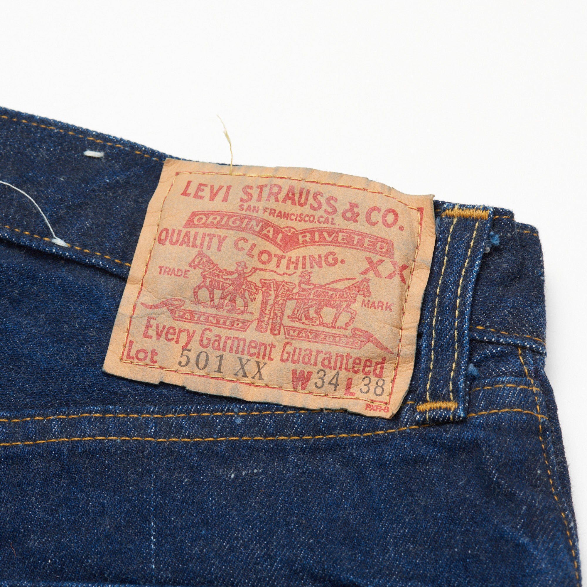 LEVI'S LVC 501 XX USA 1955 Big E Selvedge Jeans NEW NOS Early issue 34x38 LEVI'S
