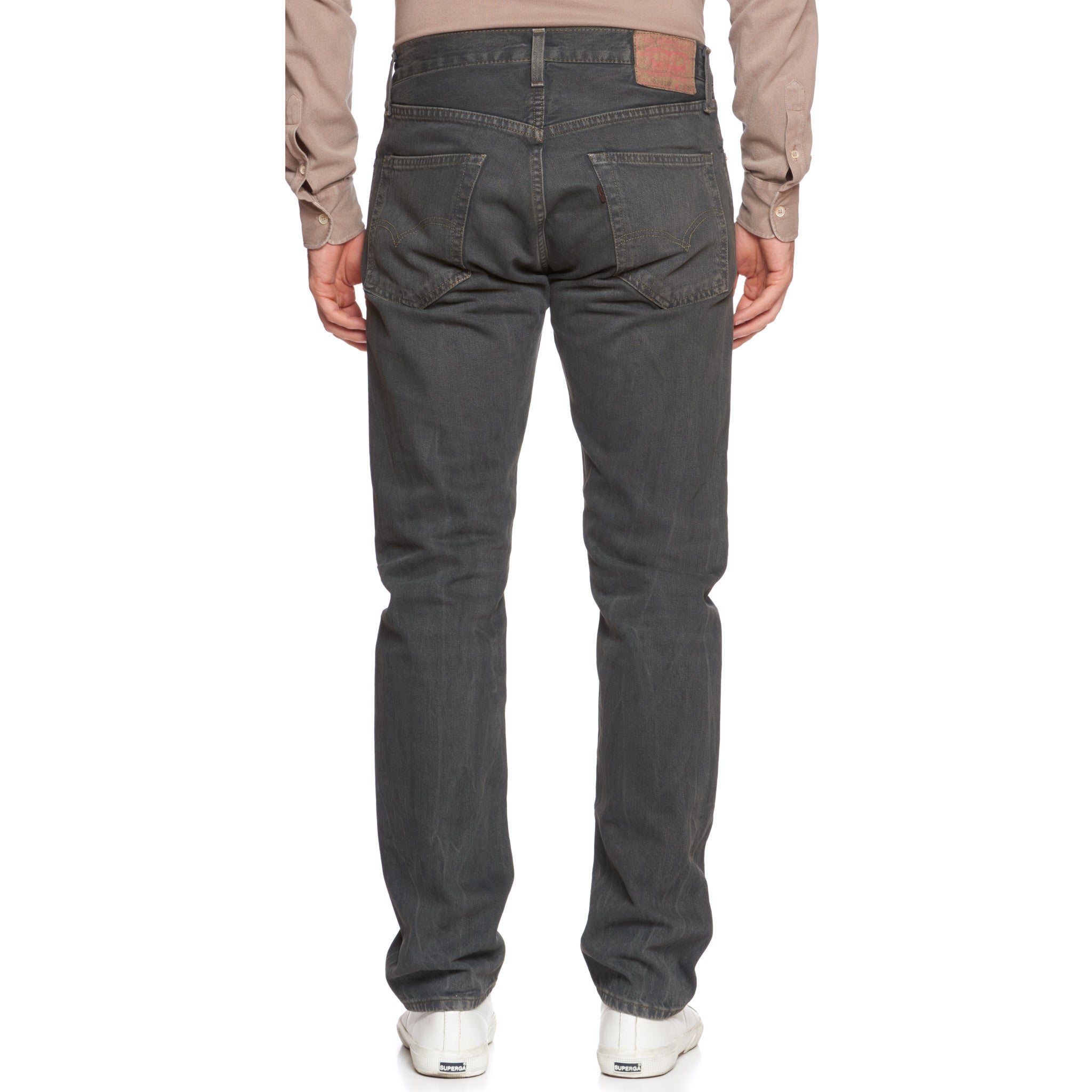 LEVI'S Vintage Clothing 501-0217 Dark Gray Denim Slim Straight Fit Jeans W33 L32