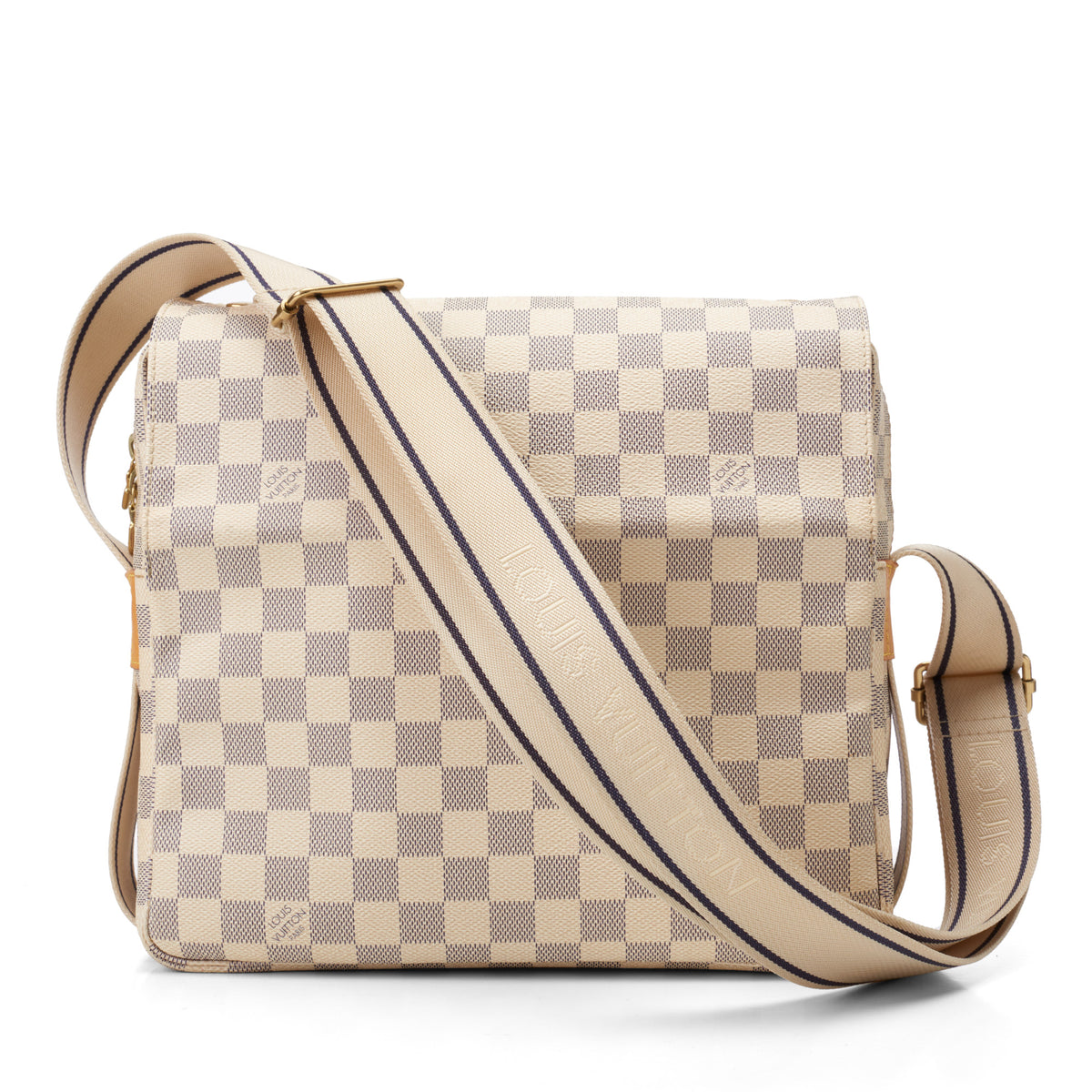 Louis+Vuitton+e+Shoulder+Bag+Brown+Canvas for sale online