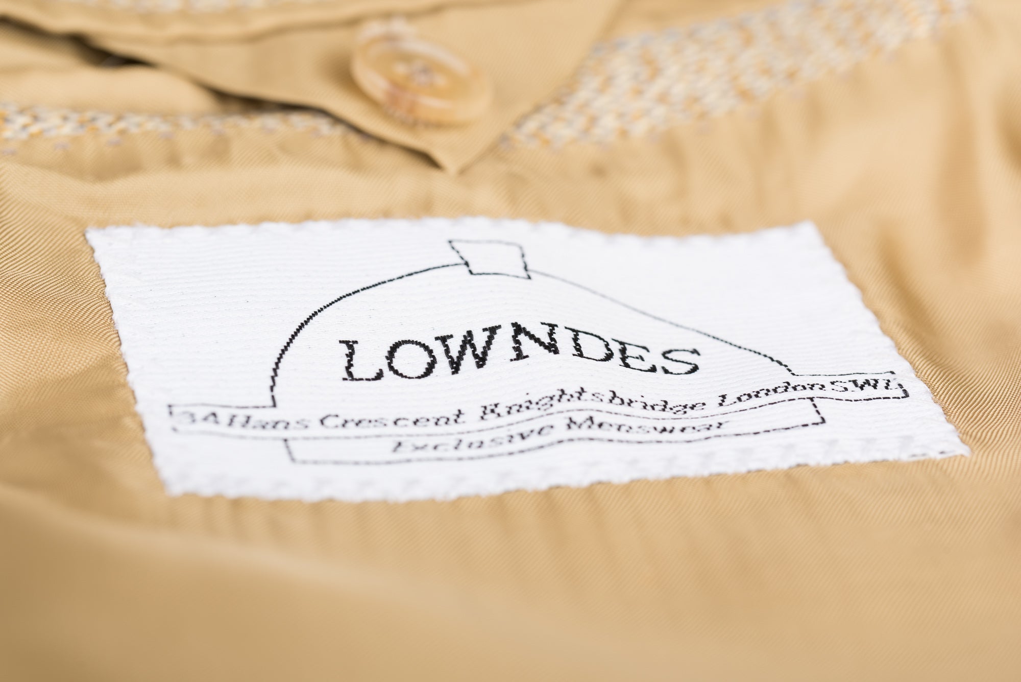 LOWNDES by D'Avenza Beige Cashmere-Wool Super 120's Jacket Sport Coat 50 NEW 40 LOWNDES
