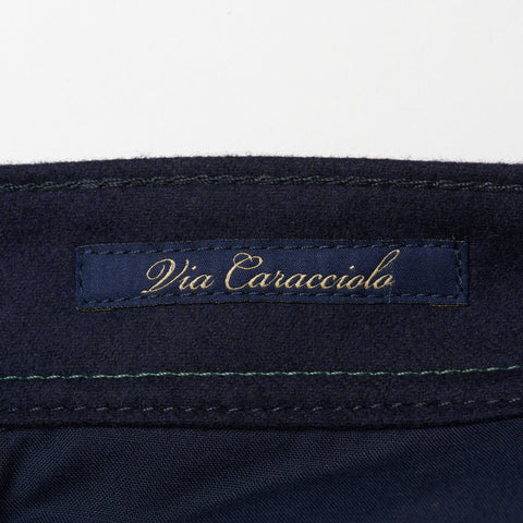 LUIGI BORRELLI Royal Collection L.B.R.C. "Caracciolo-RC" Blue Wool Jeans Pants N