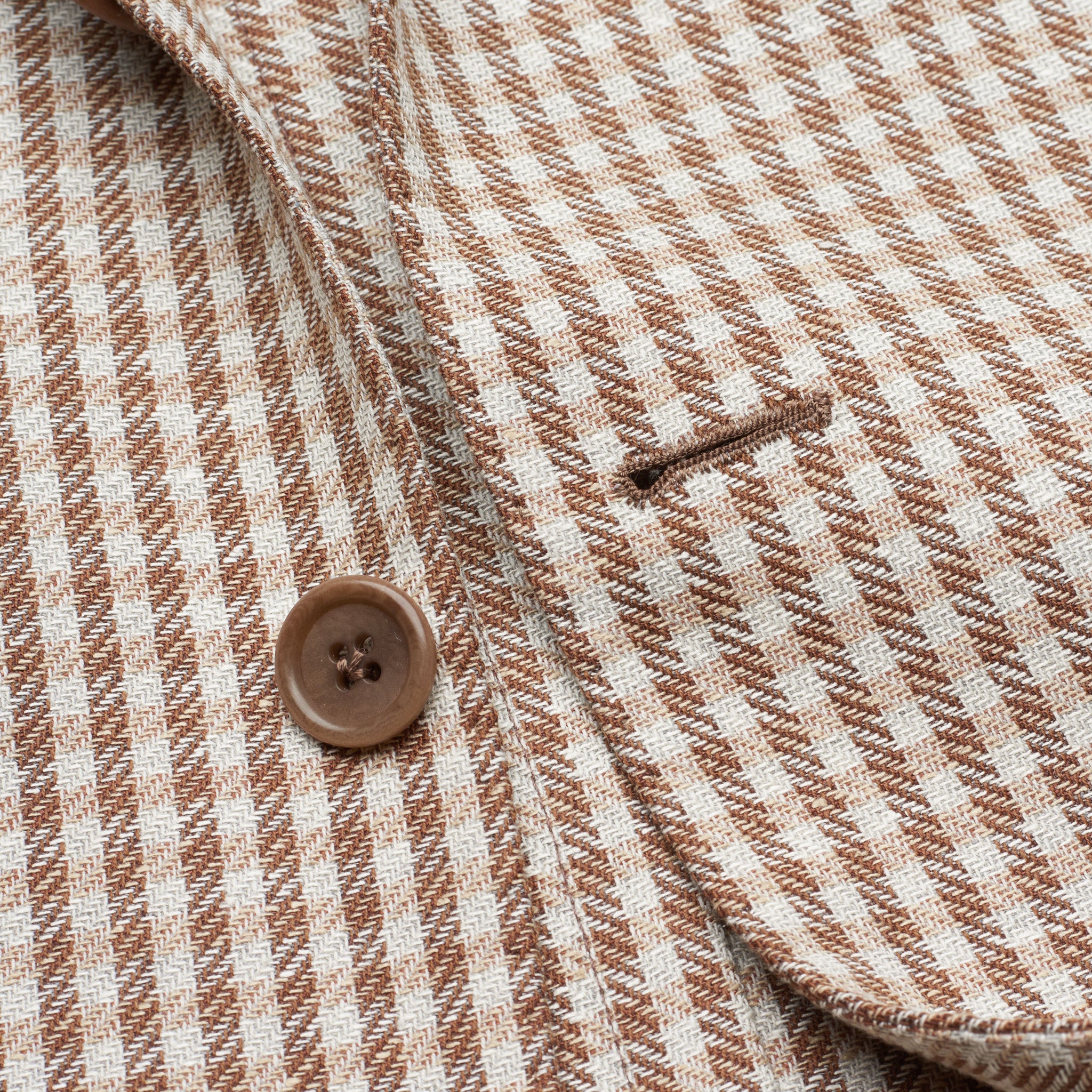 LUIGI BORRELLI "G-PROCIDA" Beige Checkered Wool-Silk Jacket EU 52 NEW US 42 LUIGI BORRELLI