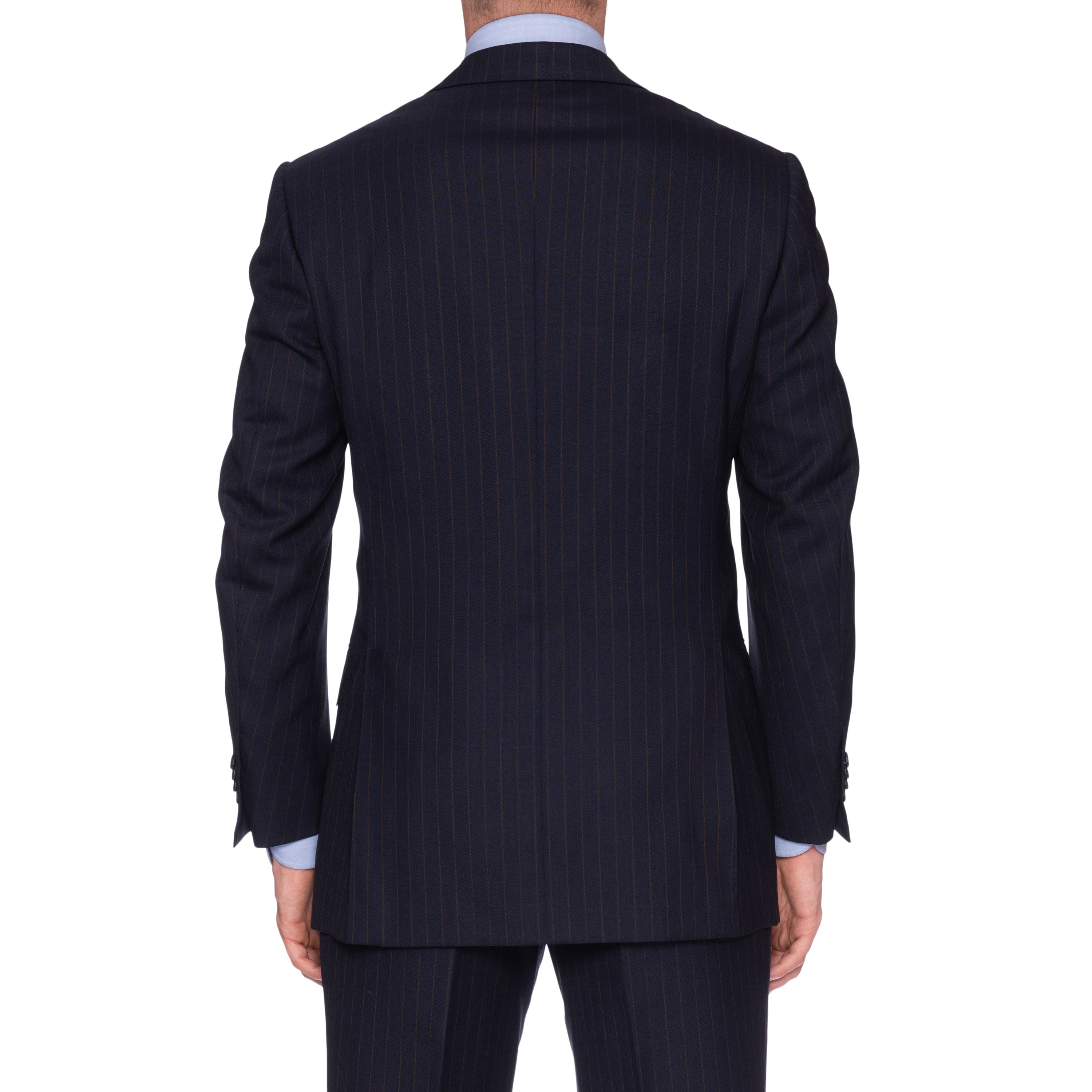 SARTORIA CASTANGIA Navy Blue Striped Mohair-Wool Super 100's Suit NEW CASTANGIA