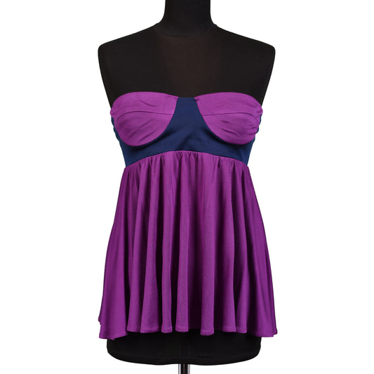 MARA HOFFMAN Made In USA Purple Silk Top Size S