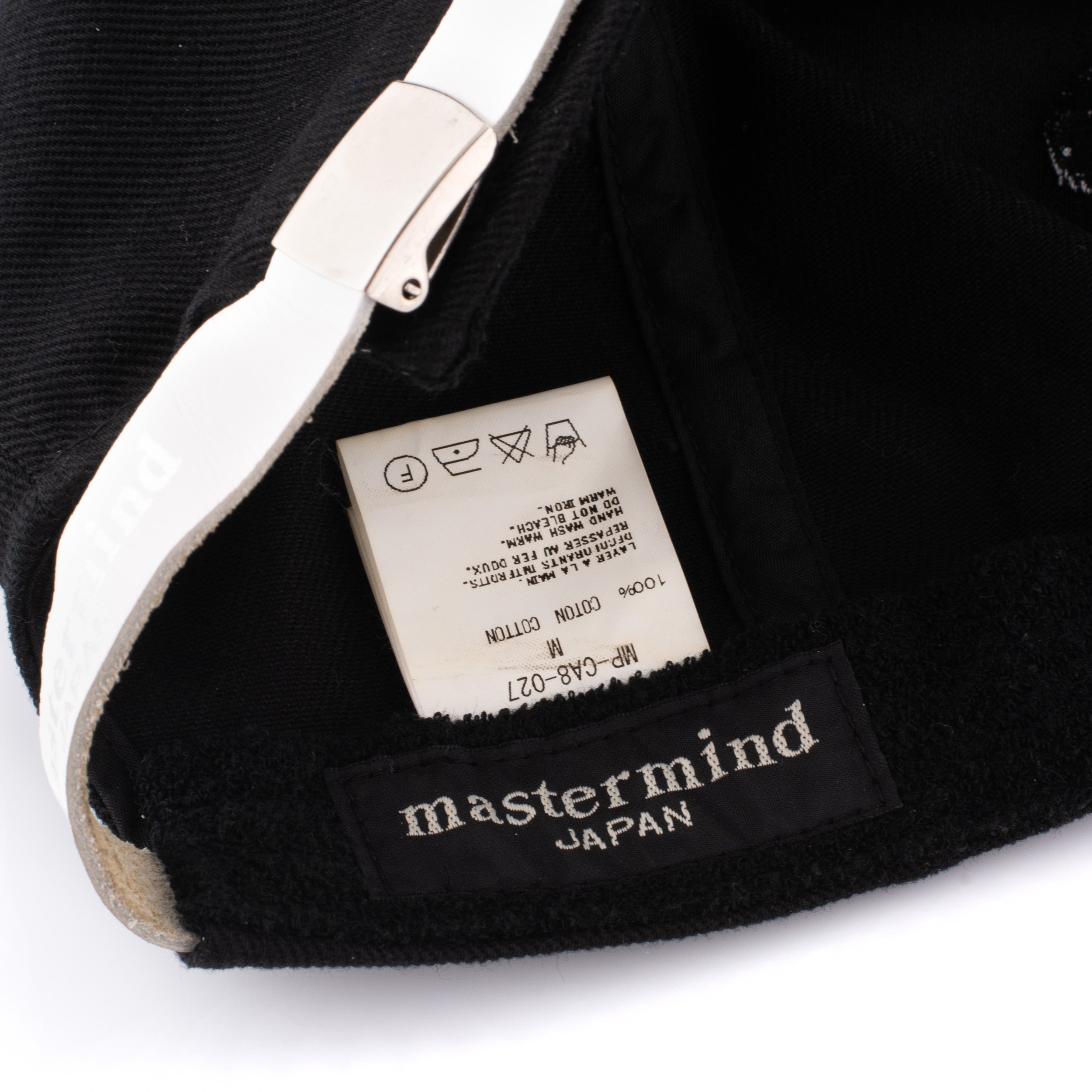 MASTERMIND JAPAN Black Cotton Skull & Union Jack Motif Embroidery Cap Size M MASTERMIND JAPAN