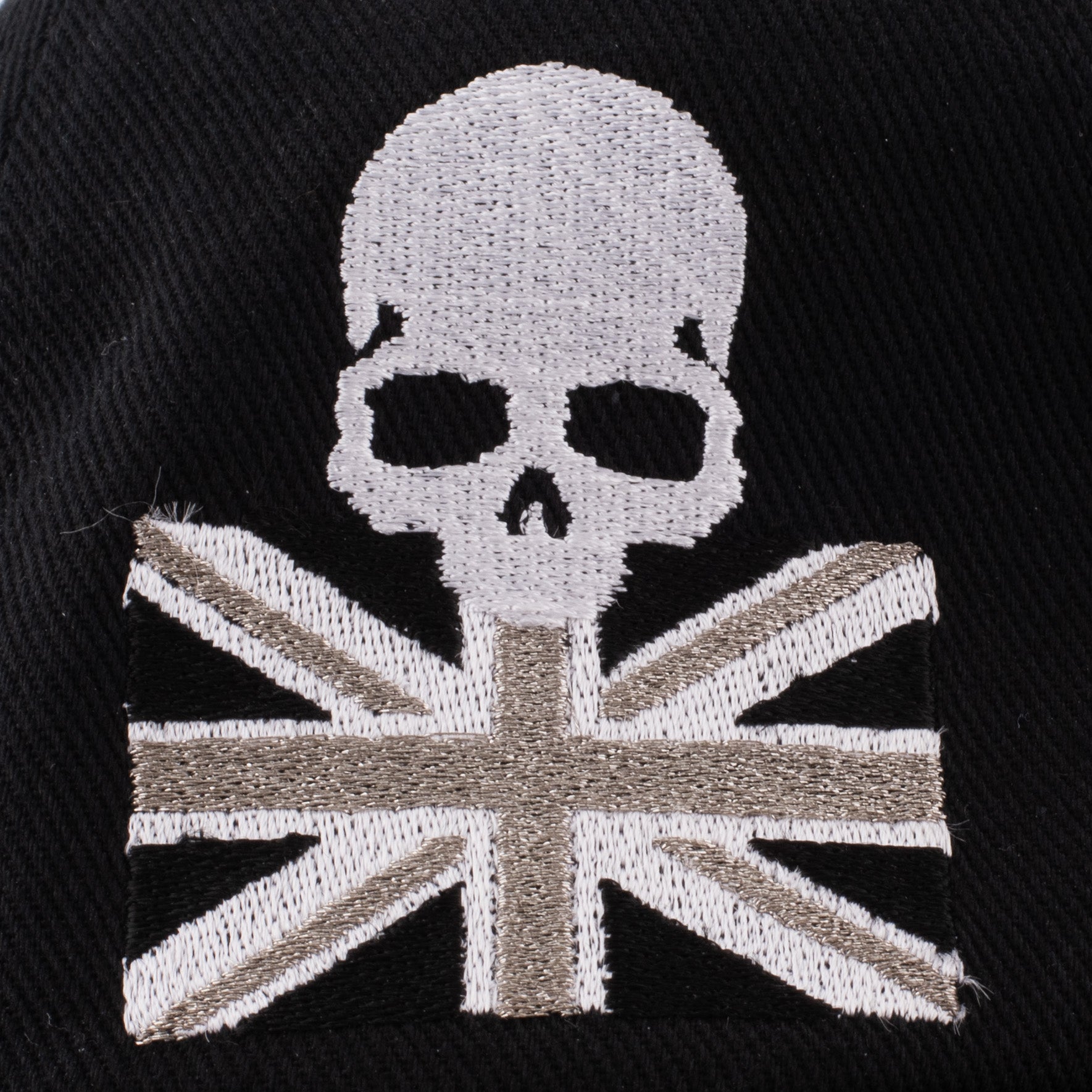 MASTERMIND JAPAN Black Cotton Skull & Union Jack Motif Embroidery Cap Size M