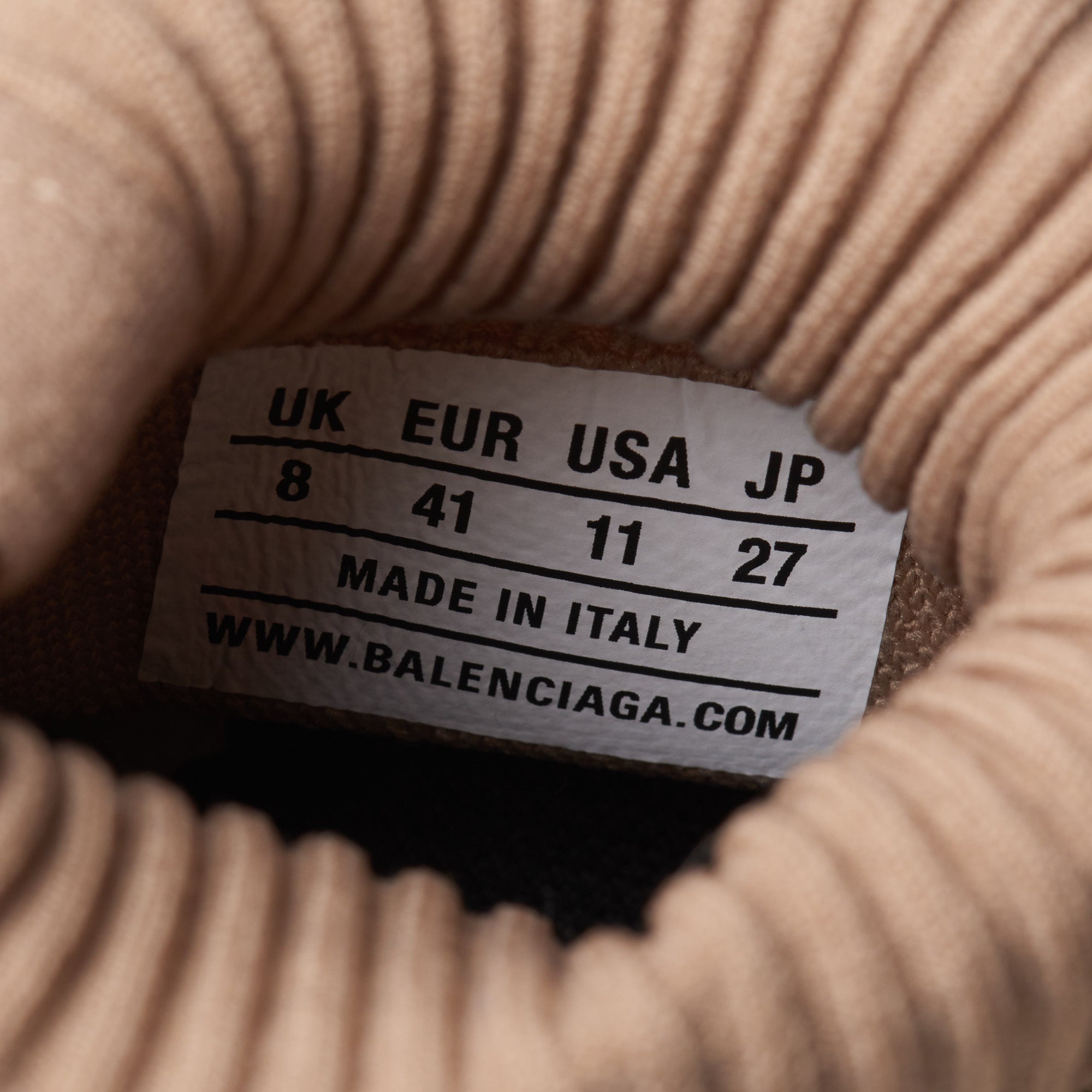 BALENCIAGA Speed 3.0 Beige Stretch-knit Women's Sneaker Shoes EU 41 US 11 NEW Bo BALENCIAGA