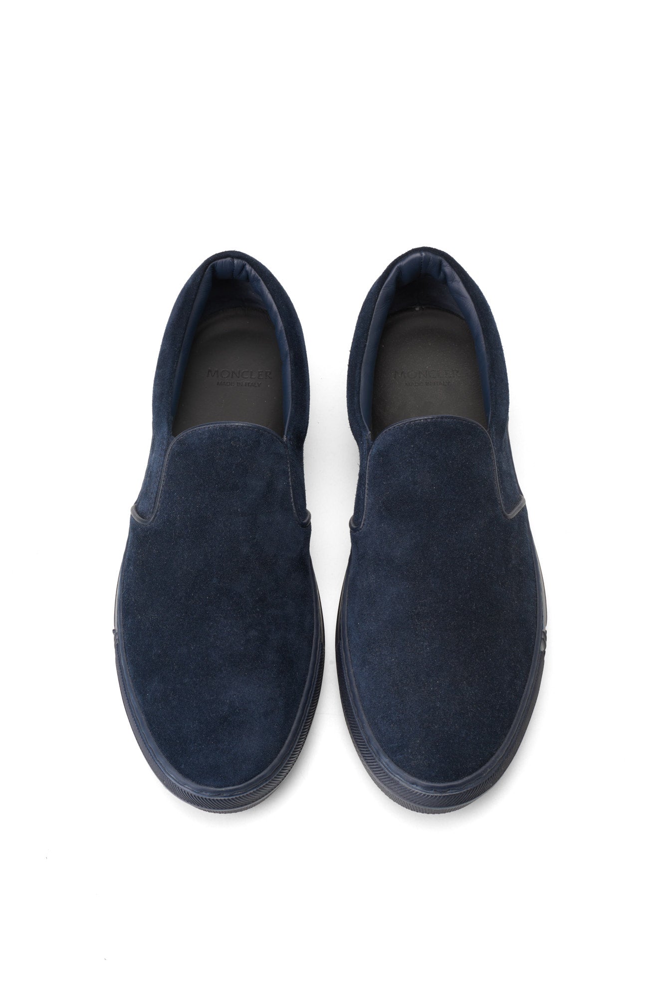 MONCLER Meredith Blue Suede Leather Loafer Slip-on Sneakers EU 40 US 7 NEW