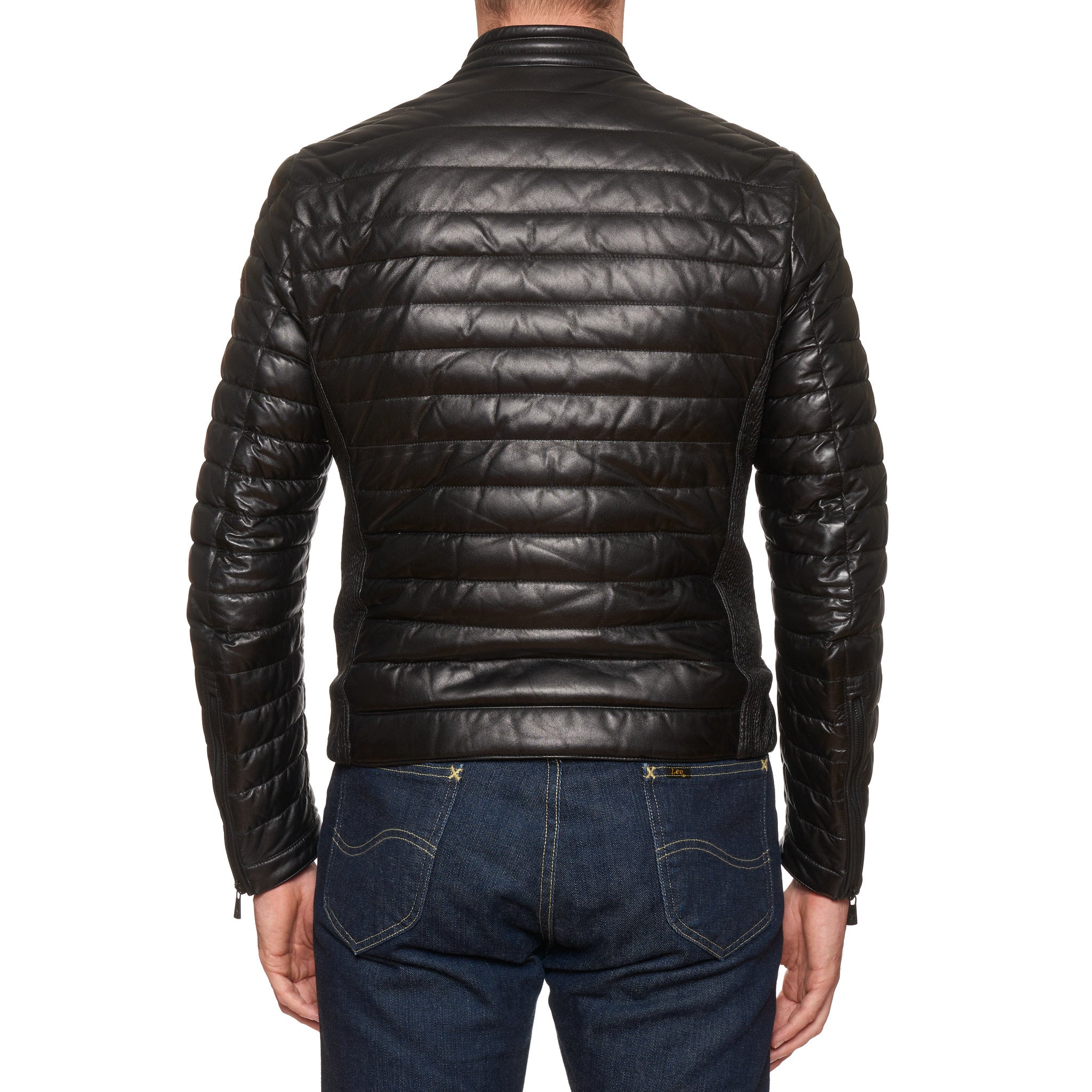 MONCLER x The Rolling Stones Capsule Russel Leather Biker Jacket Size