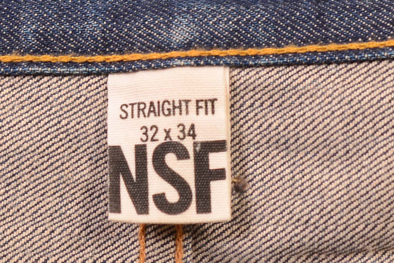 NSF Made In USA Blue Denim Straight Fit Selvedge Jeans 32 x 30