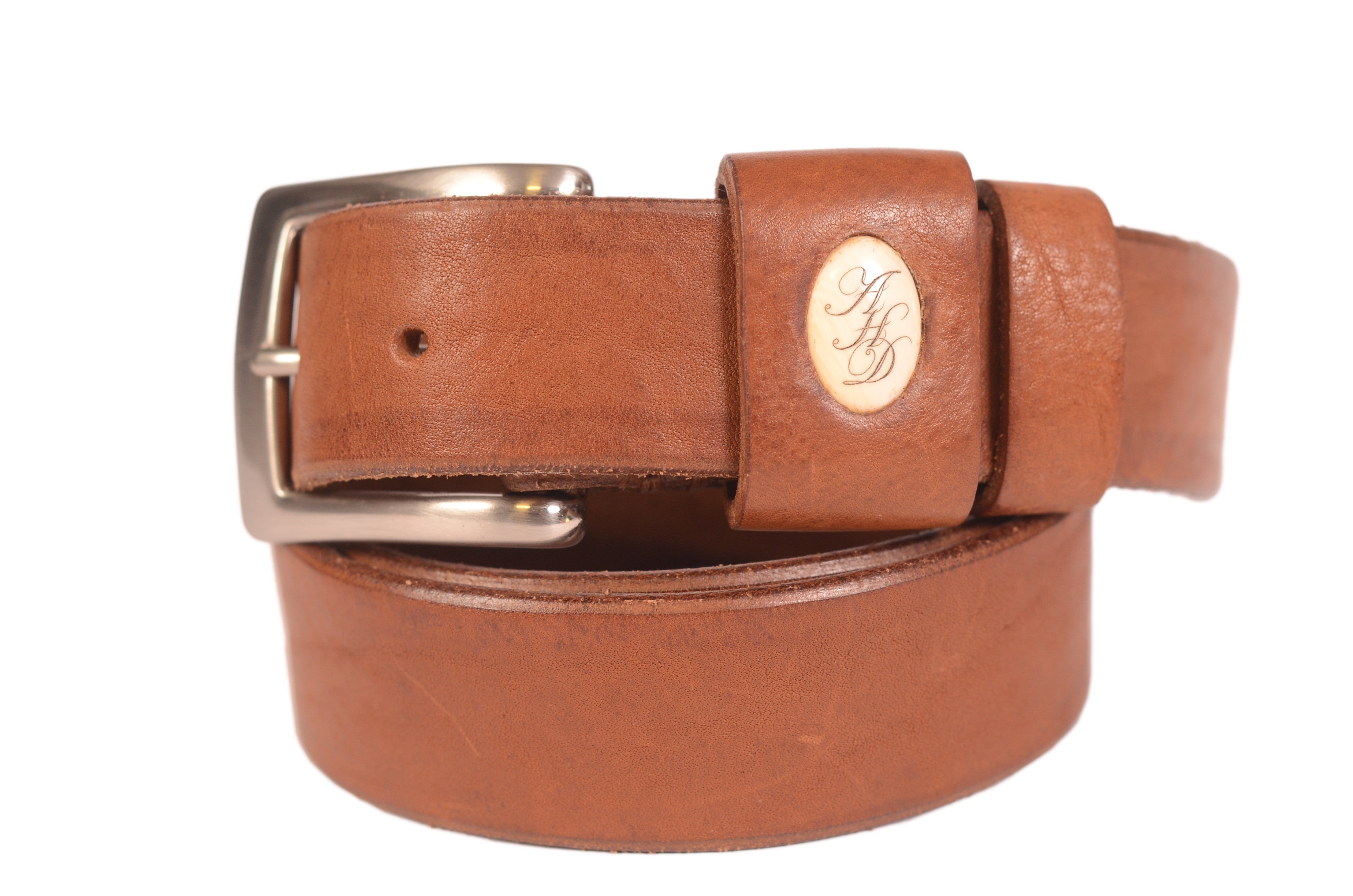 OLD HIDE ROMANELLI FIRENZE Hand Made Bespoke Brown Leather Belt 90cm 36" NEW ROMANELLI