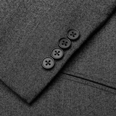 OZWALD BOATENG Savile Row Handmade Gray Wool Silk Peak Lapel Overcoat ...