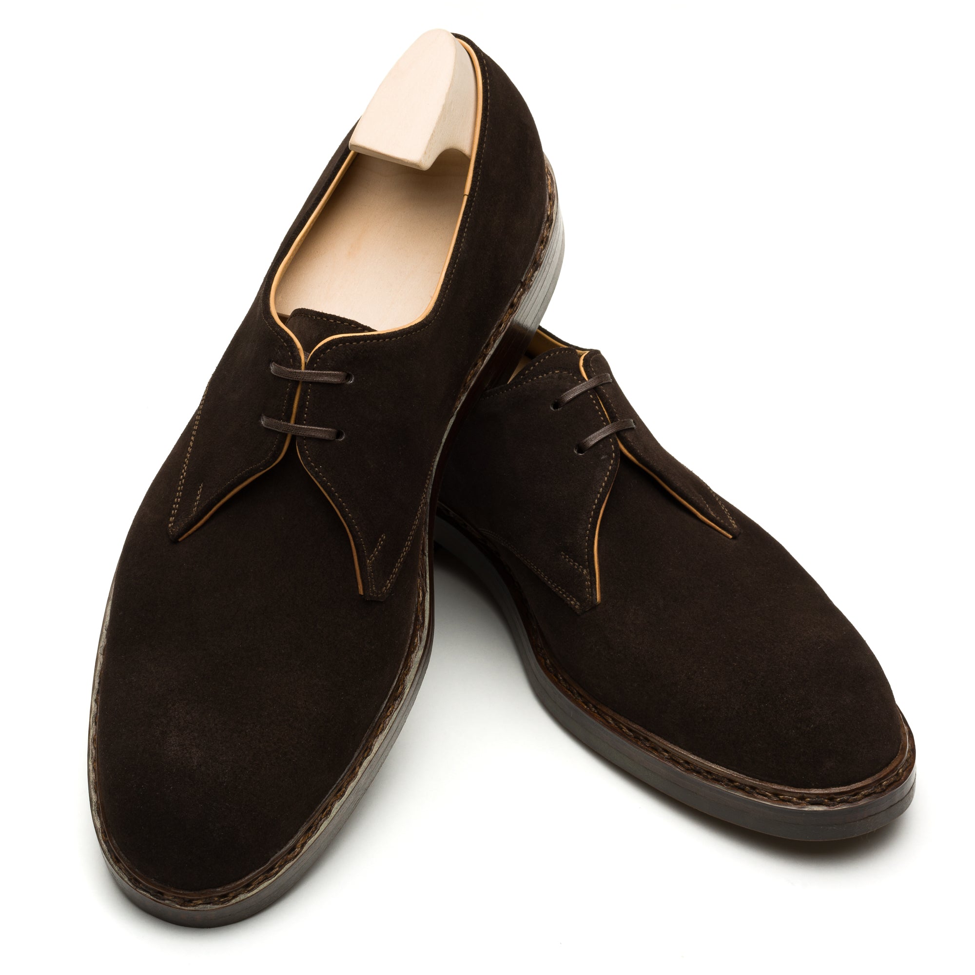 PASSUS SHOES Handmade "Tom" Dark Brown Suede Derby Shoes 7.5 NEW 40.5 PASSUS SHOES