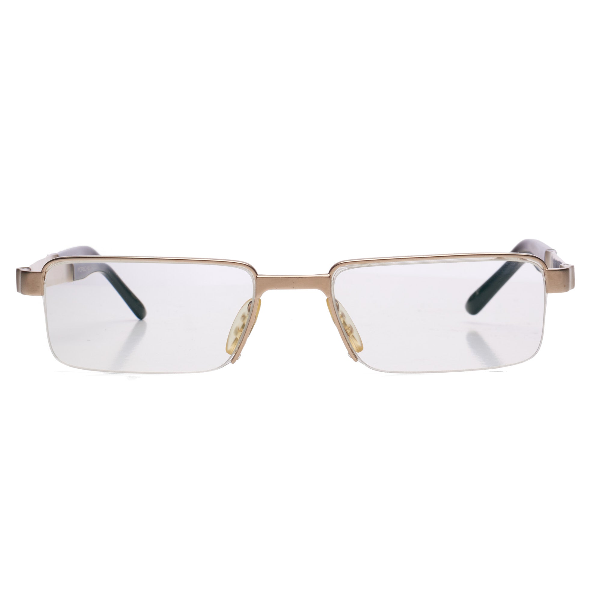 PORSCHE DESIGN P 8118 A Titanium Semi Rimless Rectangular Eyeglasses with Case PORSCHE DESIGN