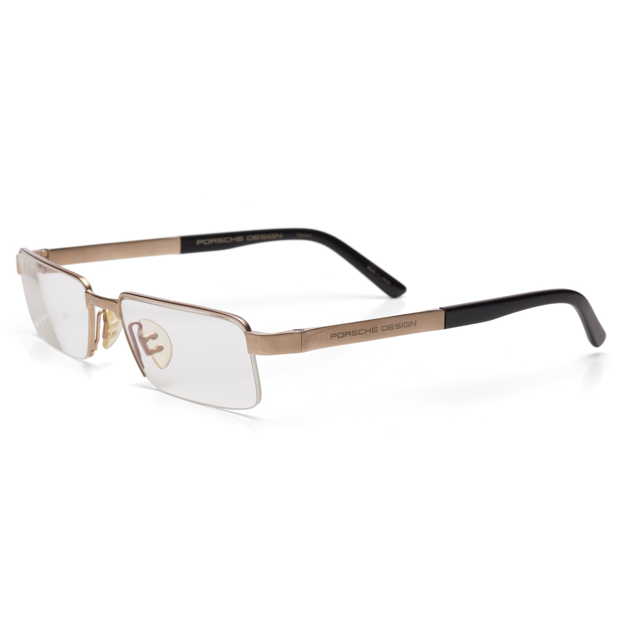 PORSCHE DESIGN P 8118 A Titanium Semi Rimless Rectangular Eyeglasses with Case