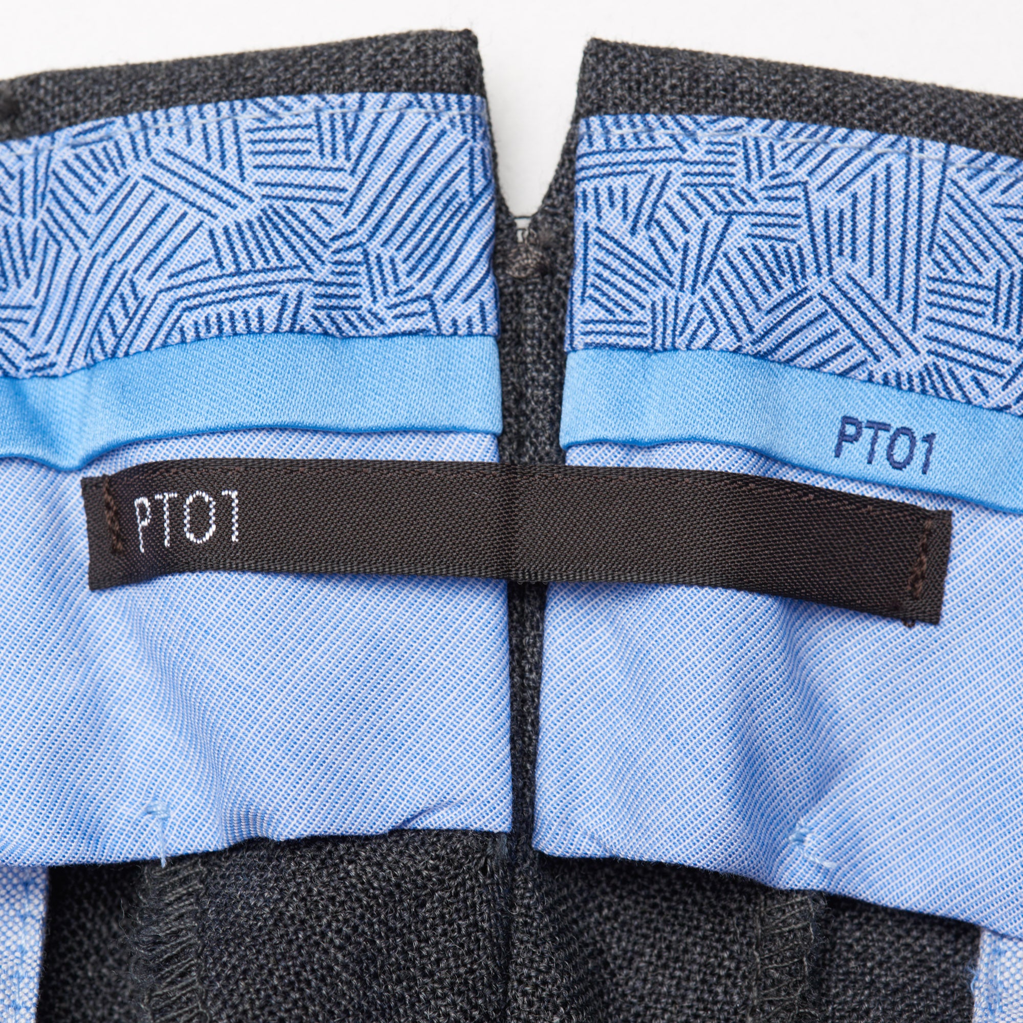 PT01 PANTALONI TORINO "Iro" Dark Gray Wool Flat Front Pants NEW Slim Fit