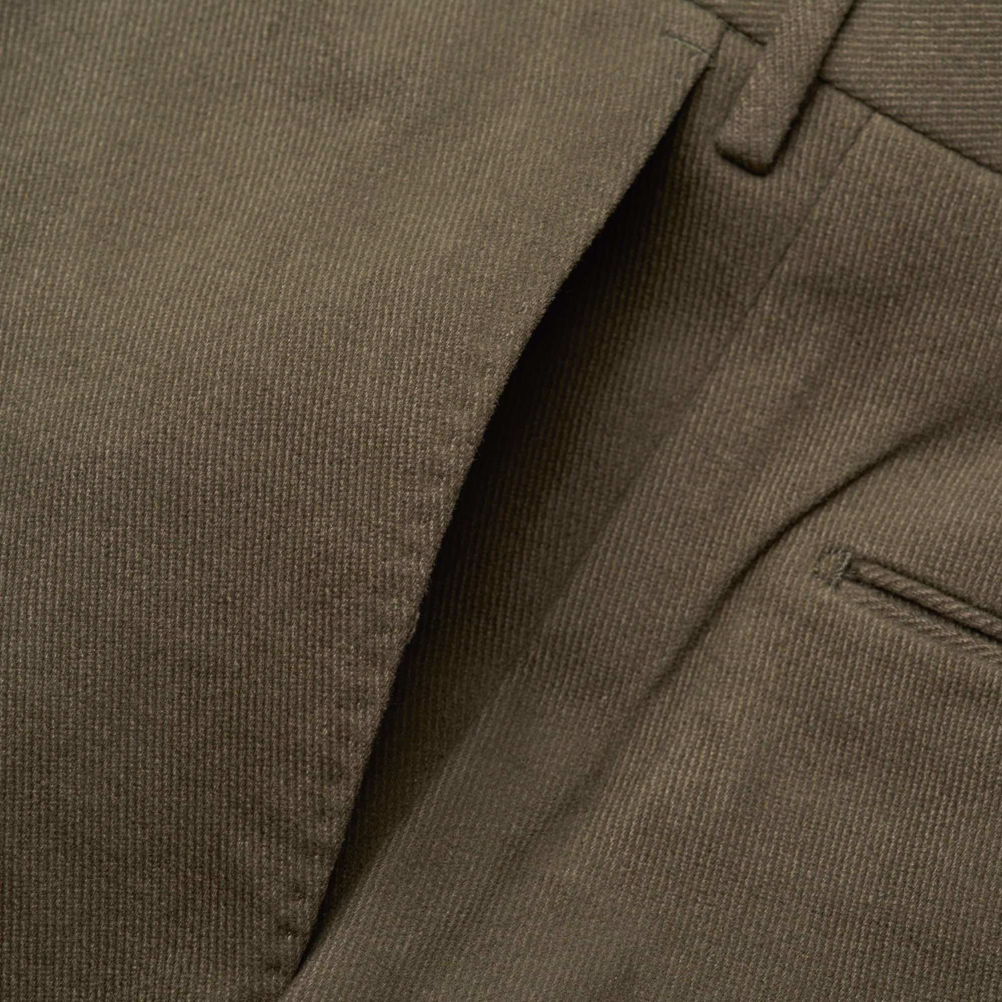 PT01 PANTALONI TORINO "Jacques" Army Green Twill Cotton Flat Front Pants NEW PT01 PANTALONI TORINO