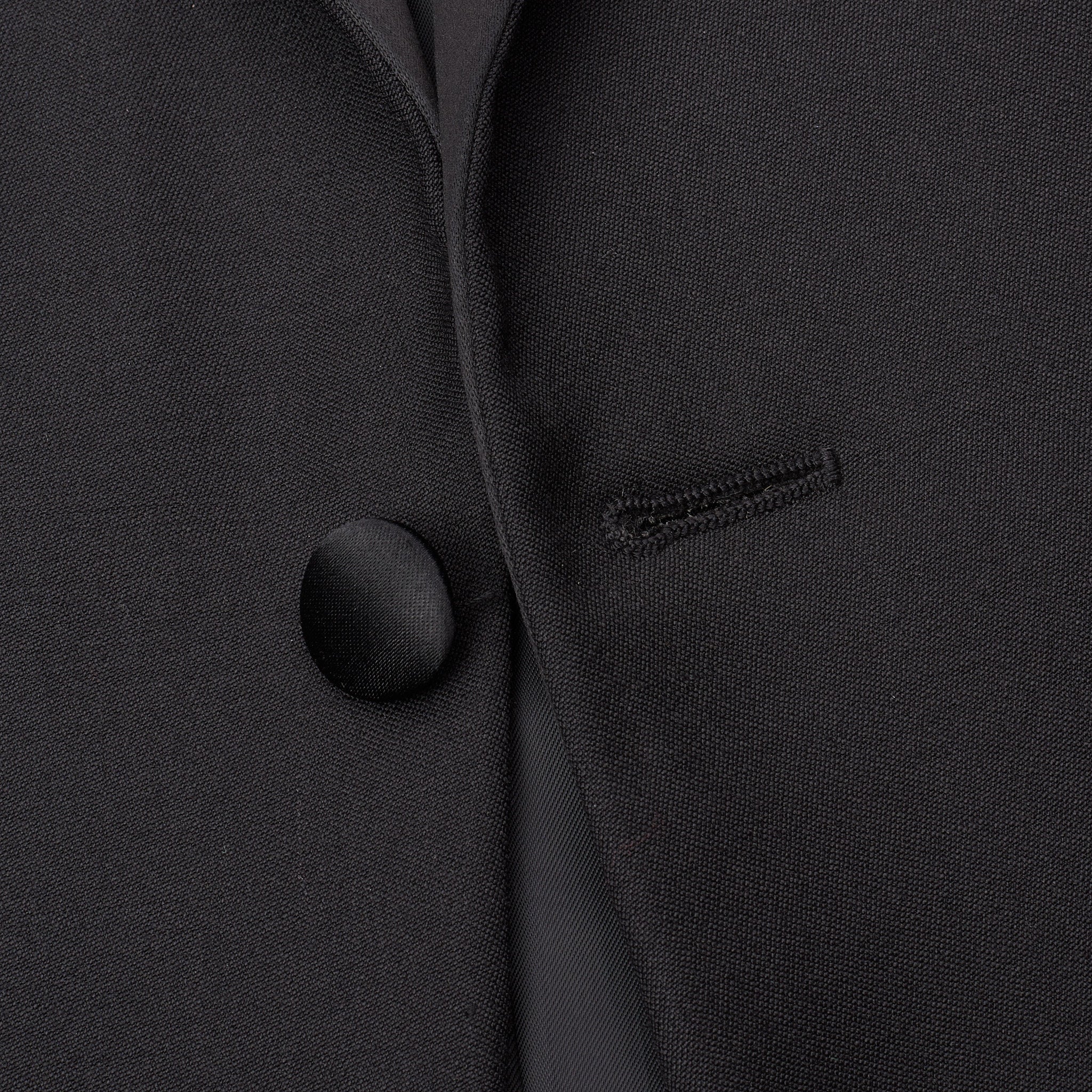 RAFFAELE CARUSO Black Wool 1 Button Peak Lapel Smoking Suit EU 50 US 40 RAFFAELE CARUSO