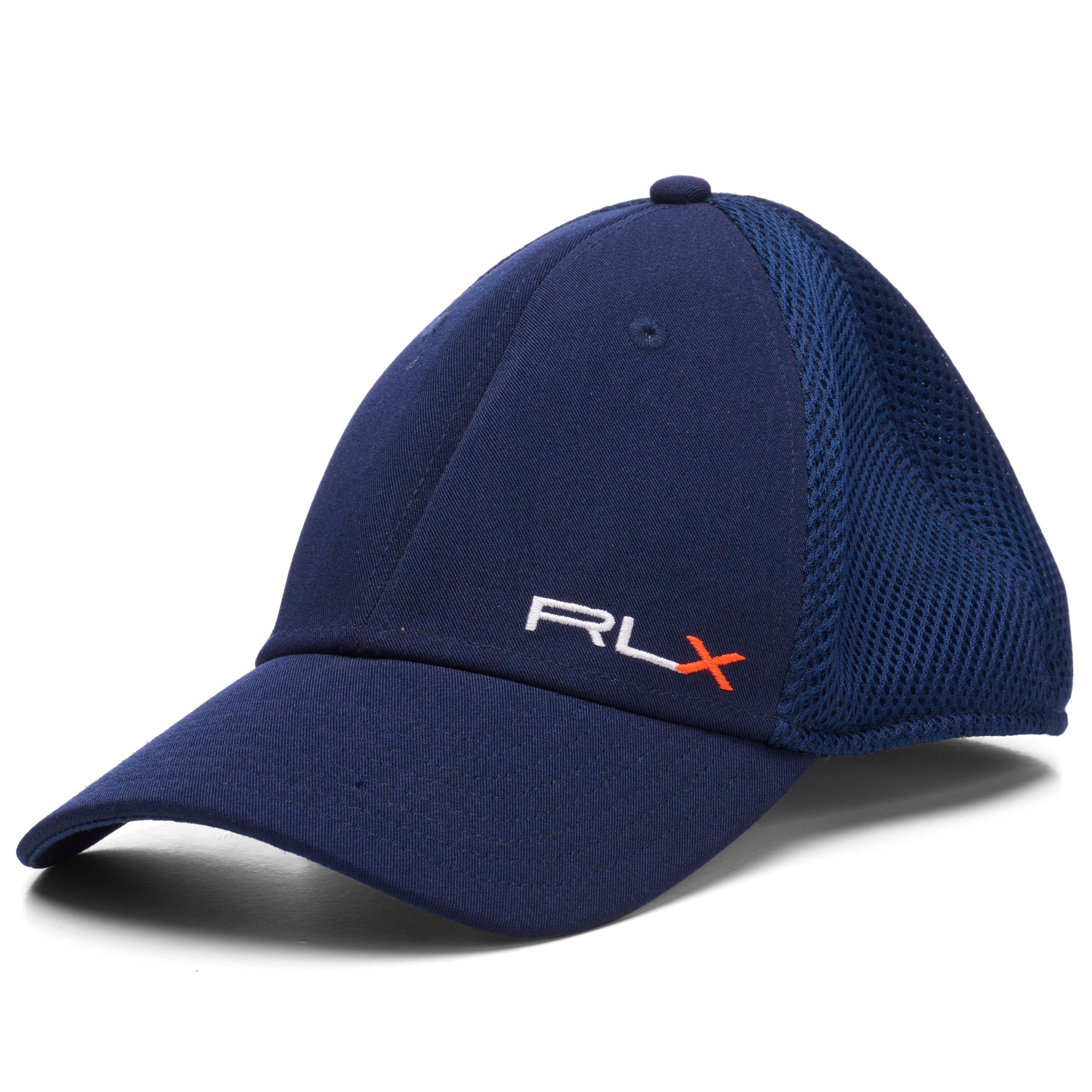 RALPH LAUREN RLX Blue Cotton Twill Flex Fit Golf Cap NEW Size S/M