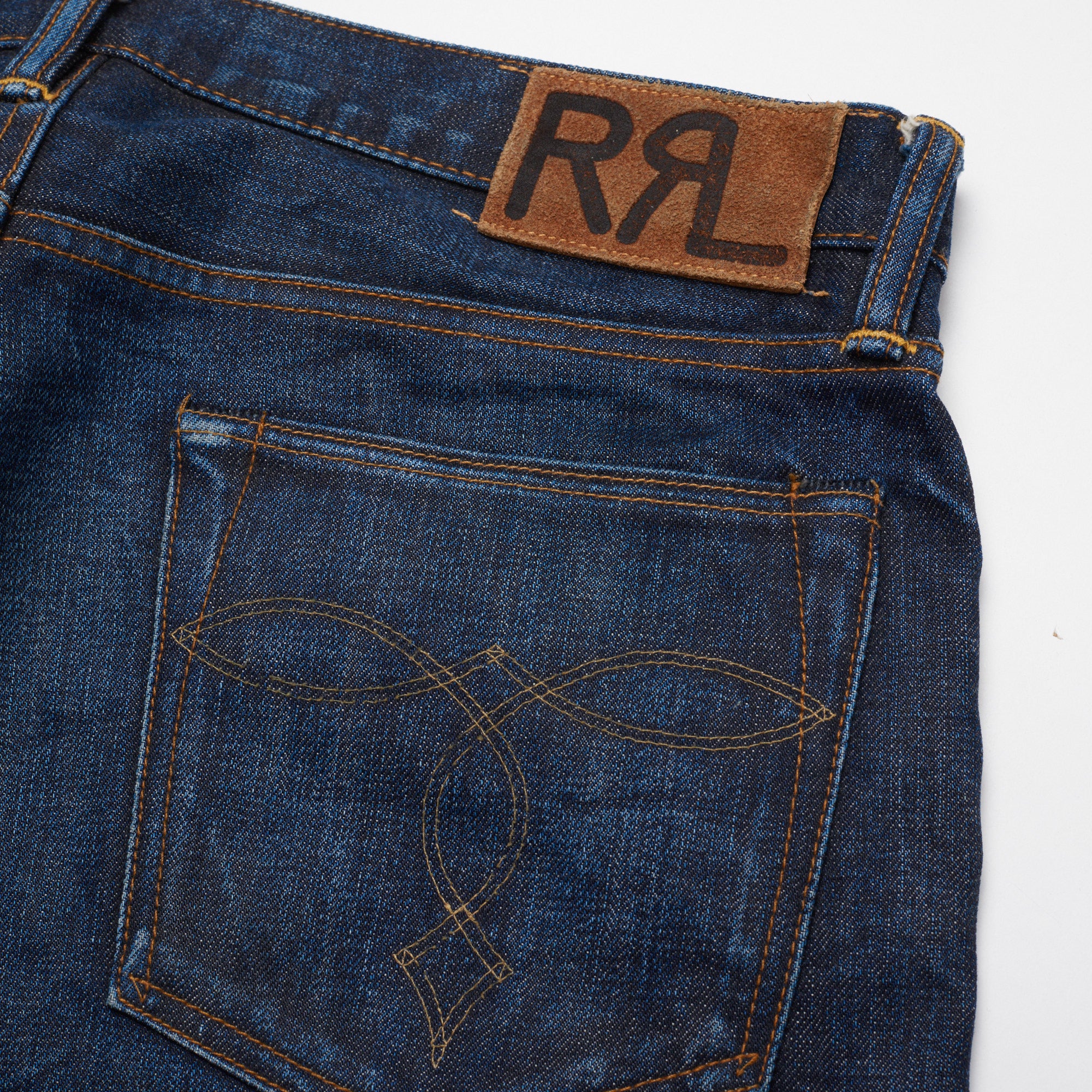 RRL RALPH LAUREN Double RL Japanese Selvedge Slim Boot Cut Jeans USA 32x30