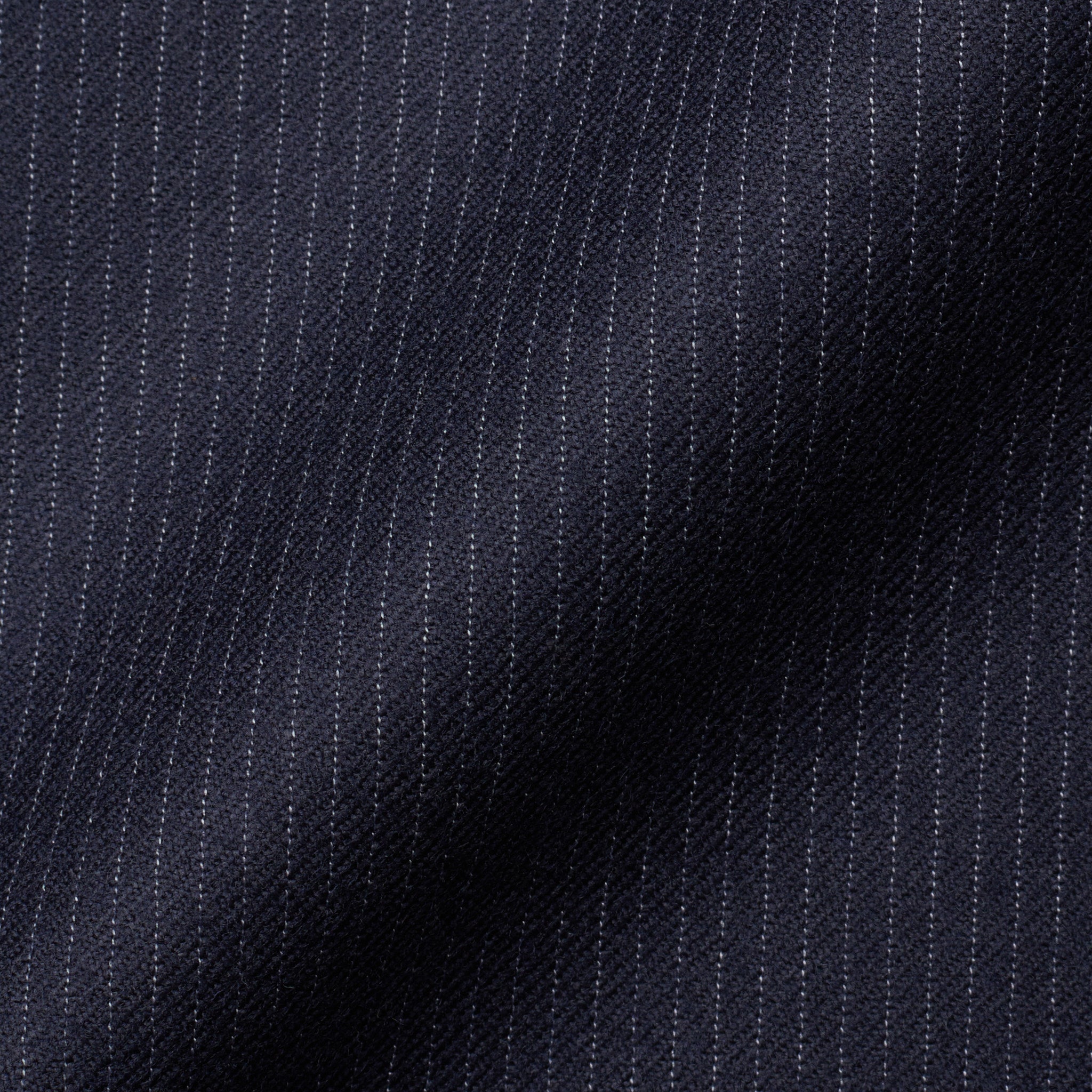RUBINACCI LH Hand Made Bespoke Blue Striped Wool Flannel Jacket EU 58 NEW US 48