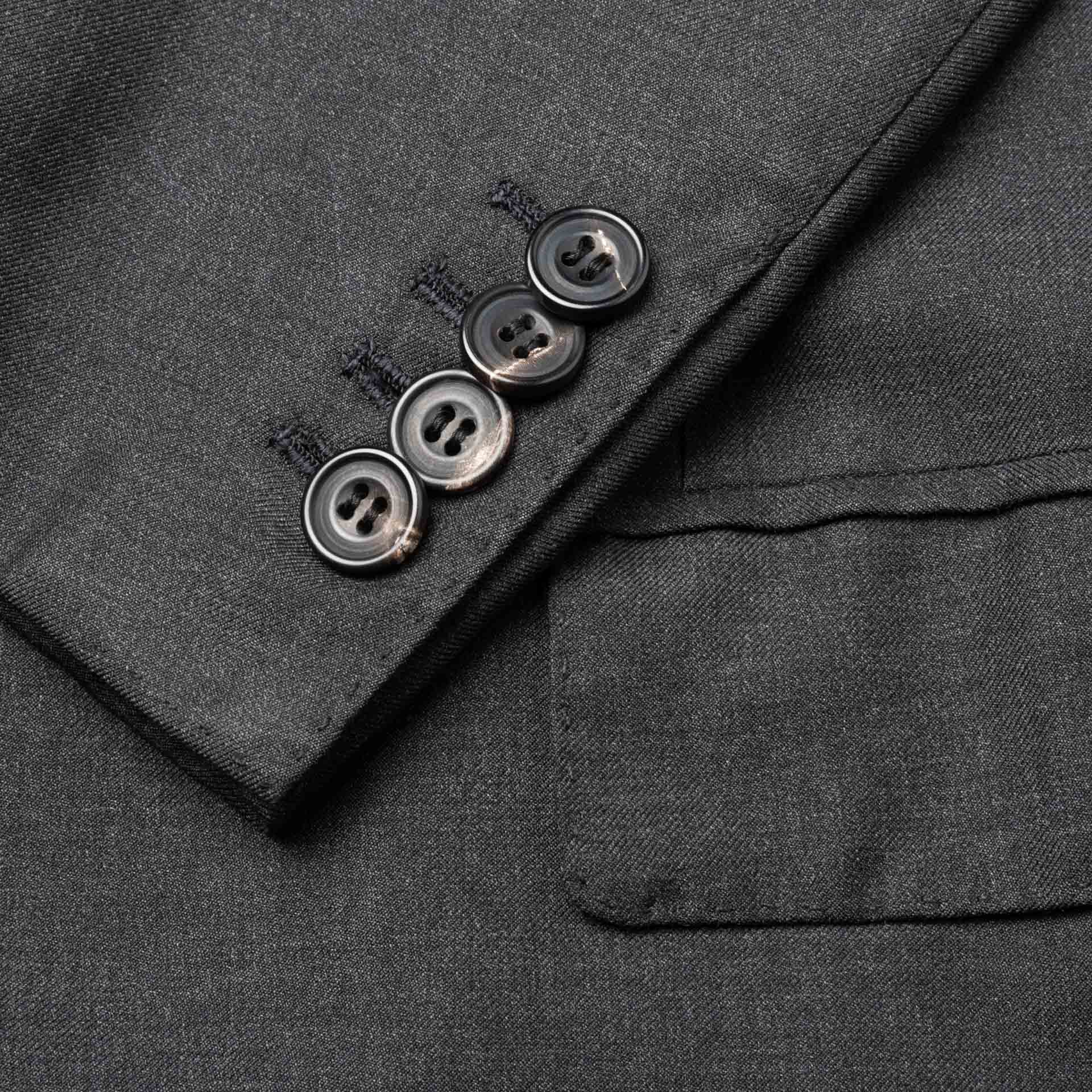 RUBINACCI LH Hand Made Bespoke Charcoal Gray Wool Blazer Sports Coat EU 50 US 40 RUBINACCI