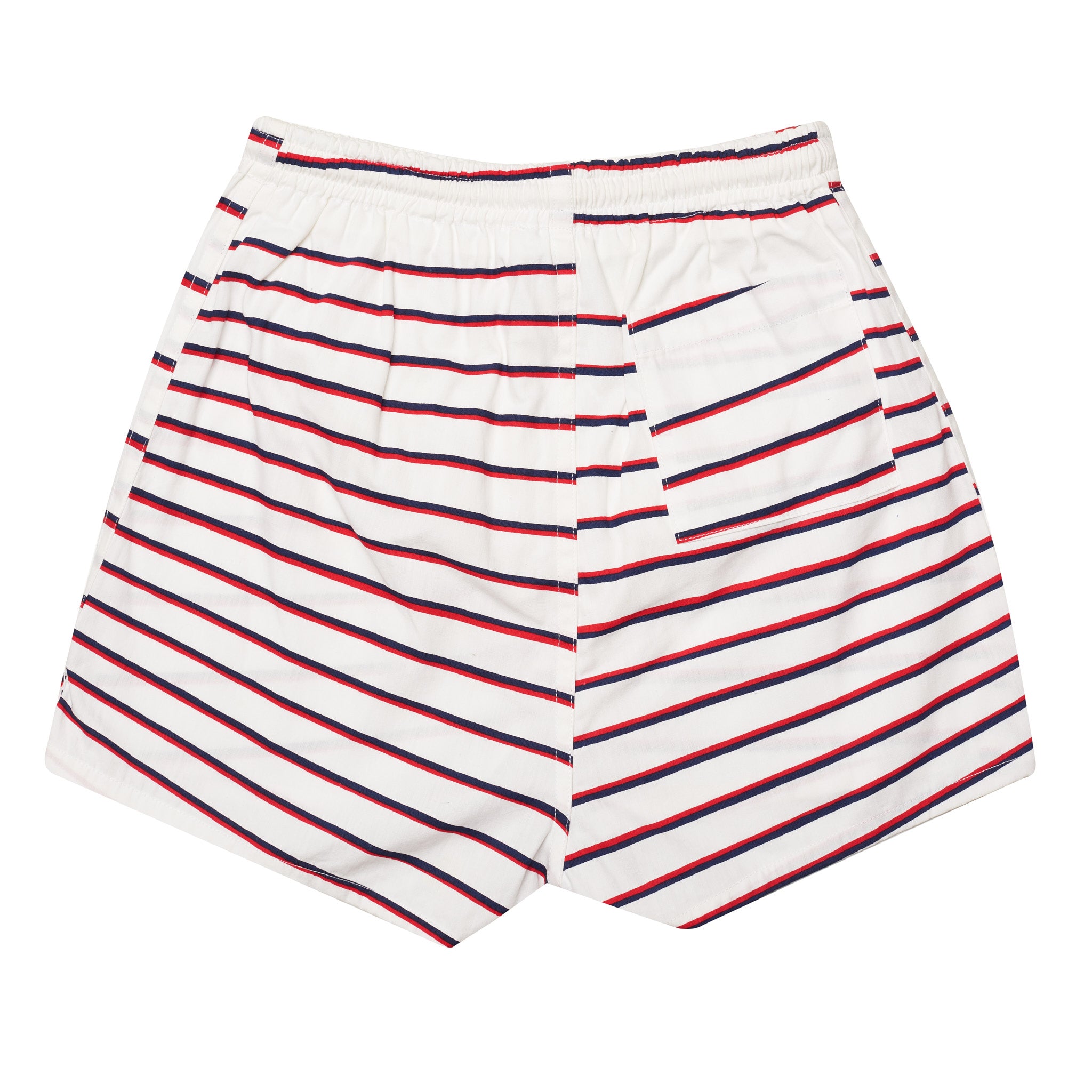 RUBINACCI Napoli White Striped Cotton Bathing Suit Swim Shorts Trunks NEW XS