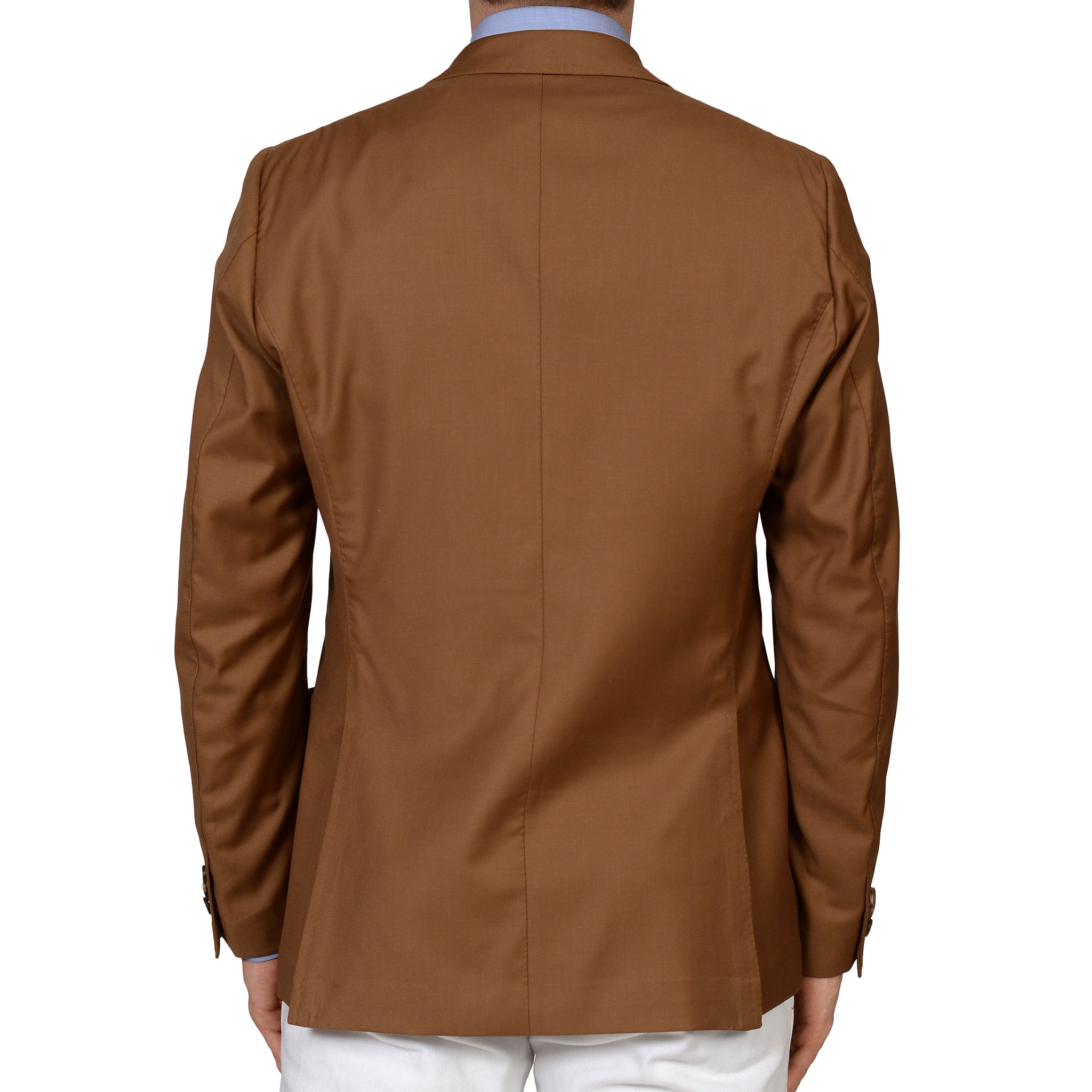 RUBINACCI Handmade Bespoke Khakie Wool DB Blazer Jacket EU 50 NEW US 40