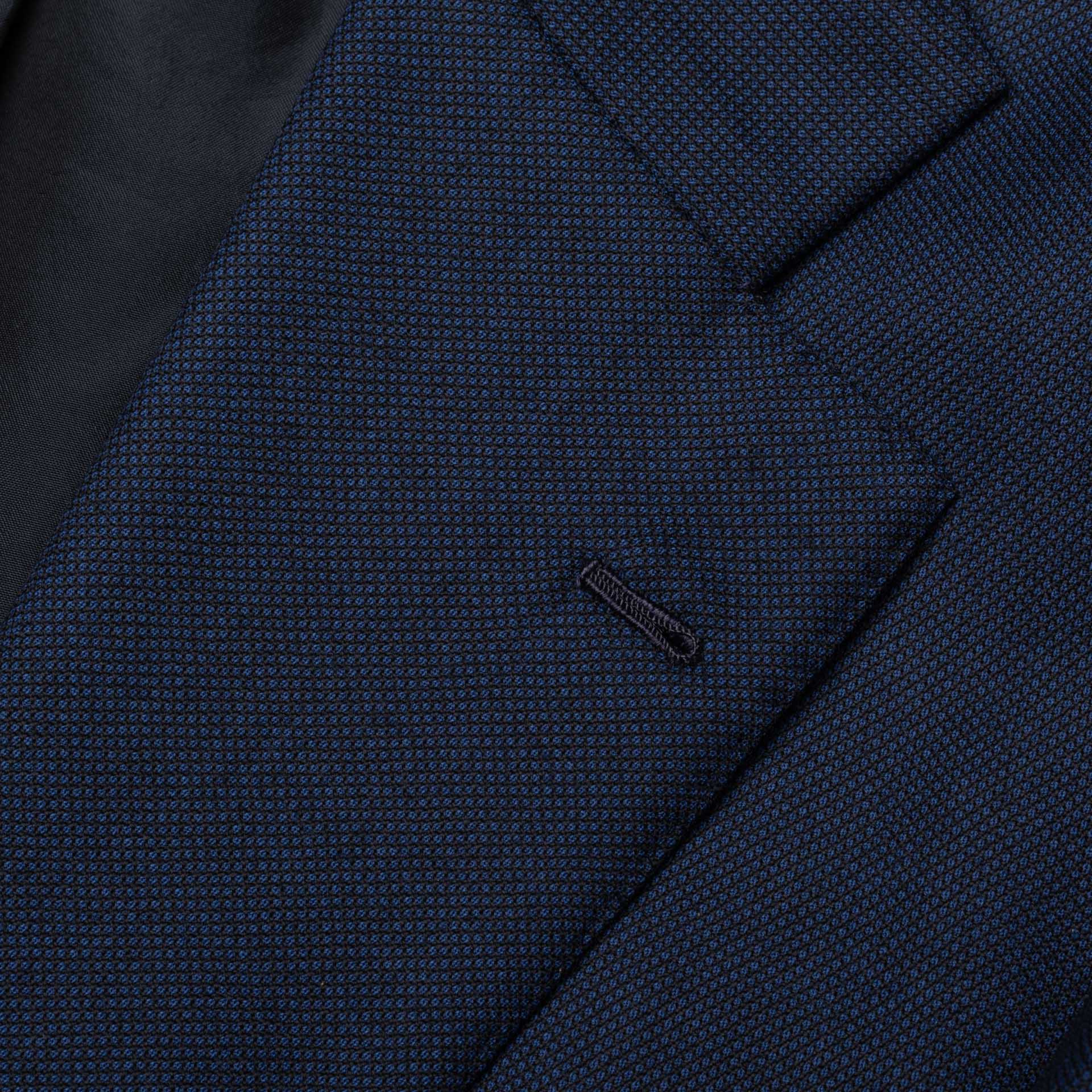 SARTORIA CHIAIA Bespoke Blue CERRUTI Wool Super 130's Jacket EU 46 US 36 Long