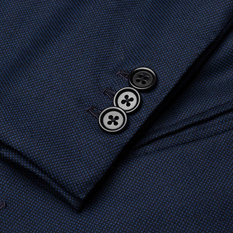 SARTORIA CHIAIA Bespoke Blue CERRUTI Wool Super 130's Jacket EU 46 US ...