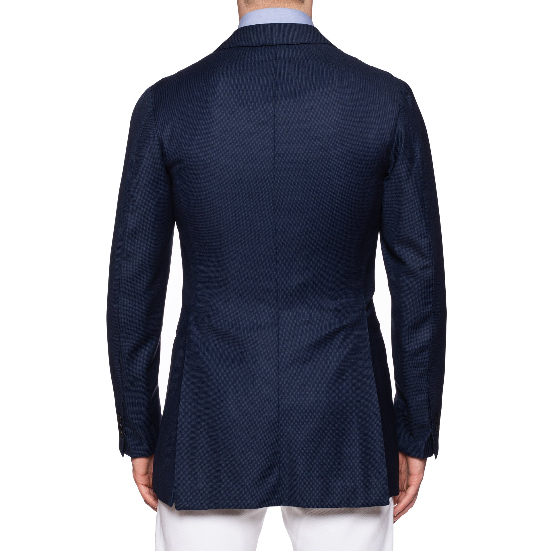 SARTORIA CHIAIA Bespoke Blue CERRUTI Wool Super 130's Jacket EU 46 US 36 Long