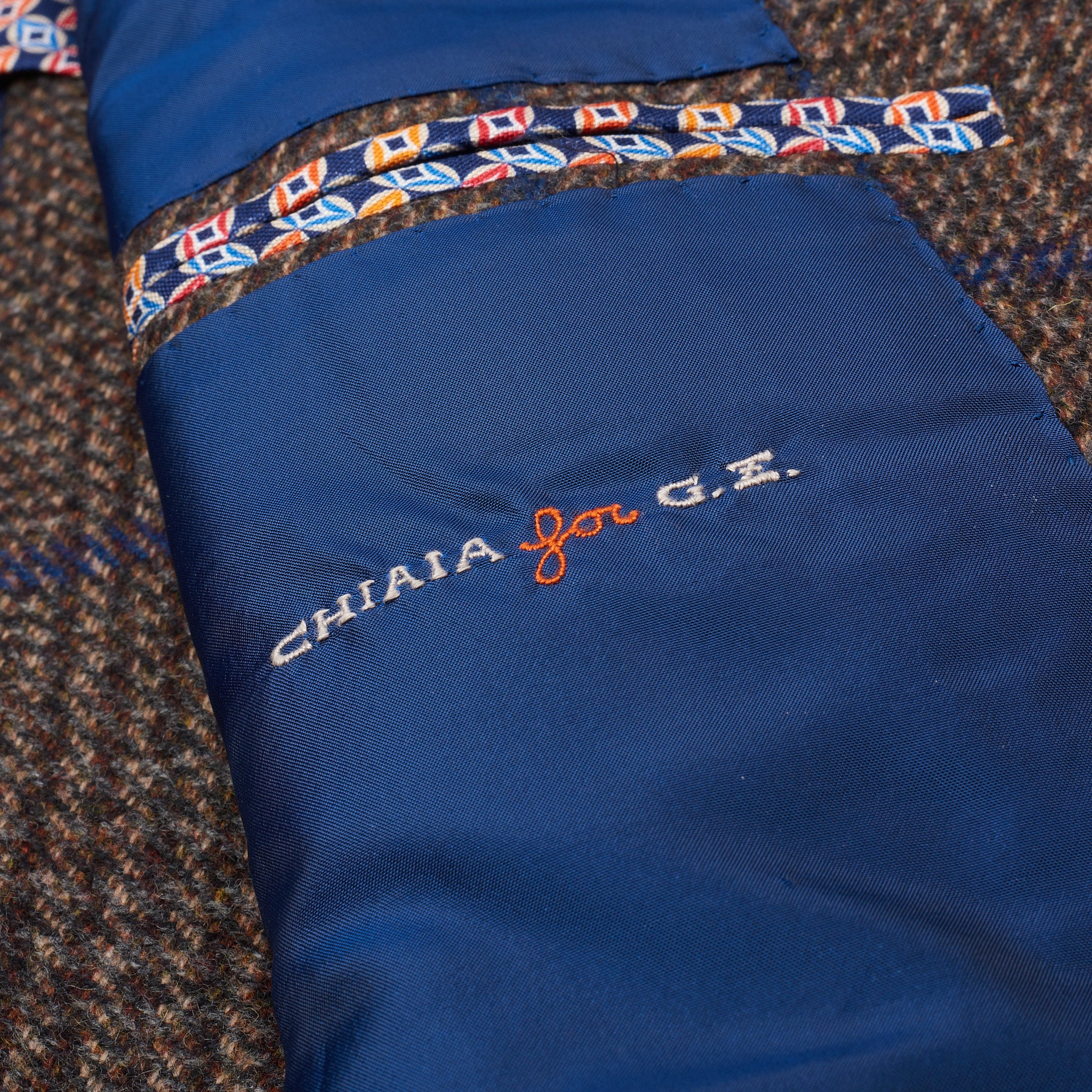 SARTORIA CHIAIA Bespoke Handmade Brown Plaid Wool-Cashmere Jacket 54 NEW 44 SARTORIA CHIAIA
