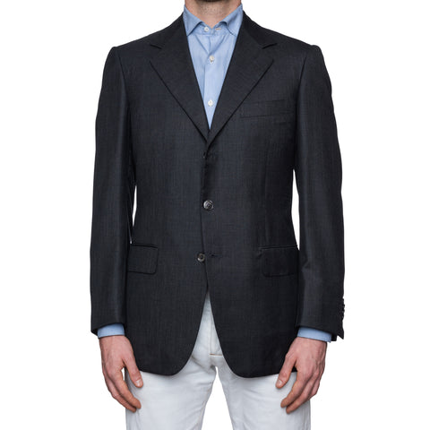 SARTORIA CASTANGIA Gray Lightweight Cashmere-Silk Jacket EU 50 NEW US 40