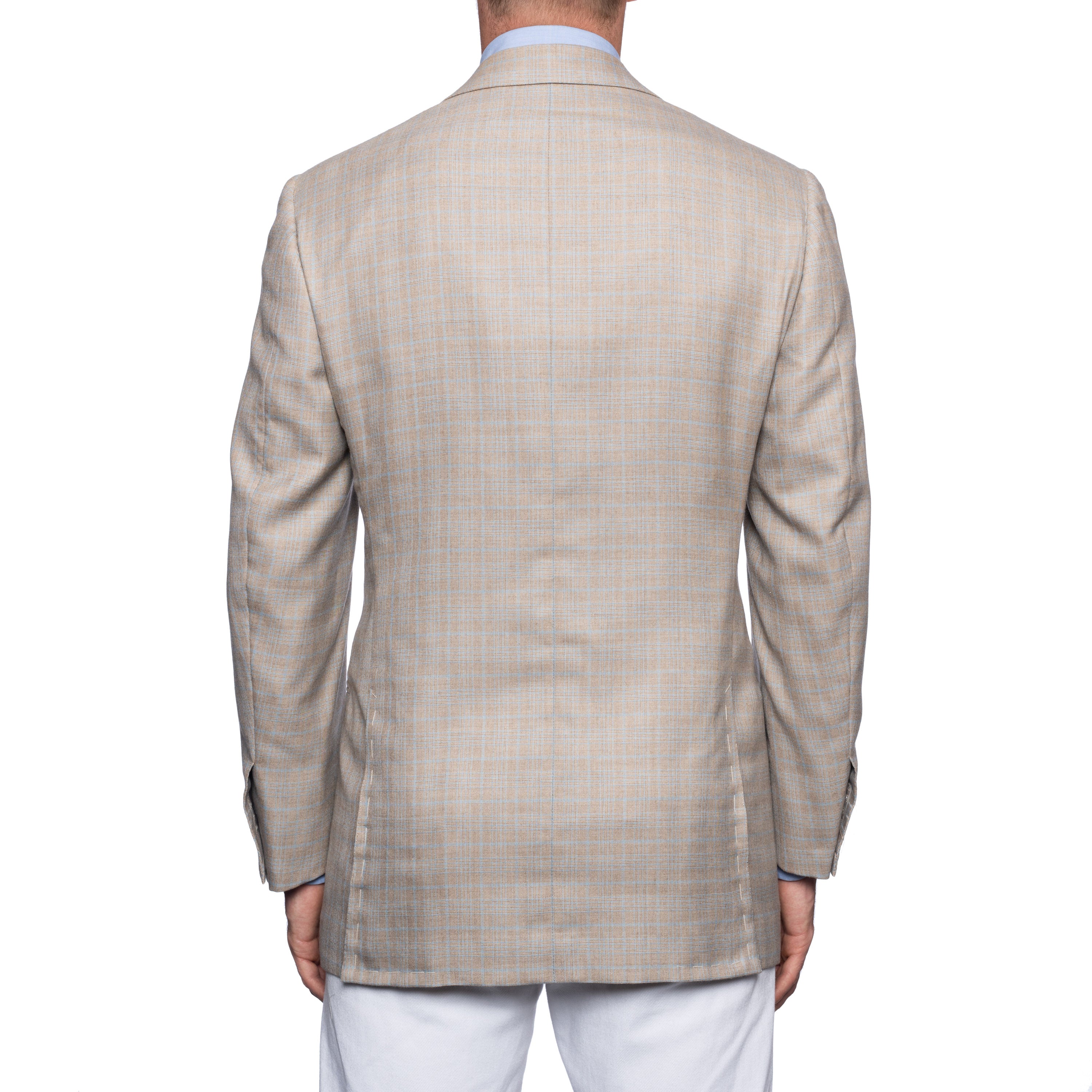 SARTORIA CASTANGIA Gray Prince of Wales Cashmere-Silk Jacket EU 50 NEW US 40 CASTANGIA