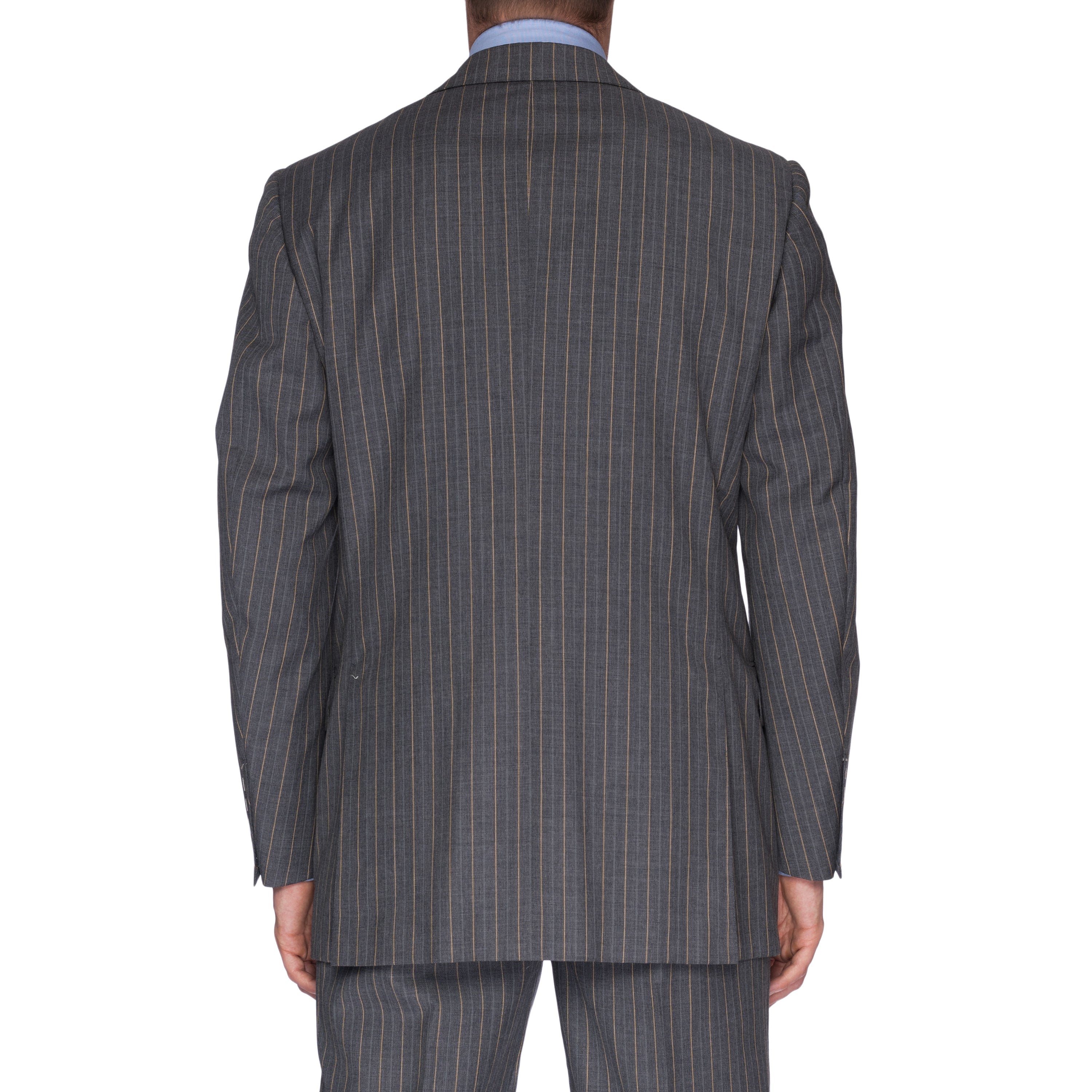 SARTORIA CASTANGIA Gray Striped Wool Business Suit EU 52 NEW US 42 CASTANGIA