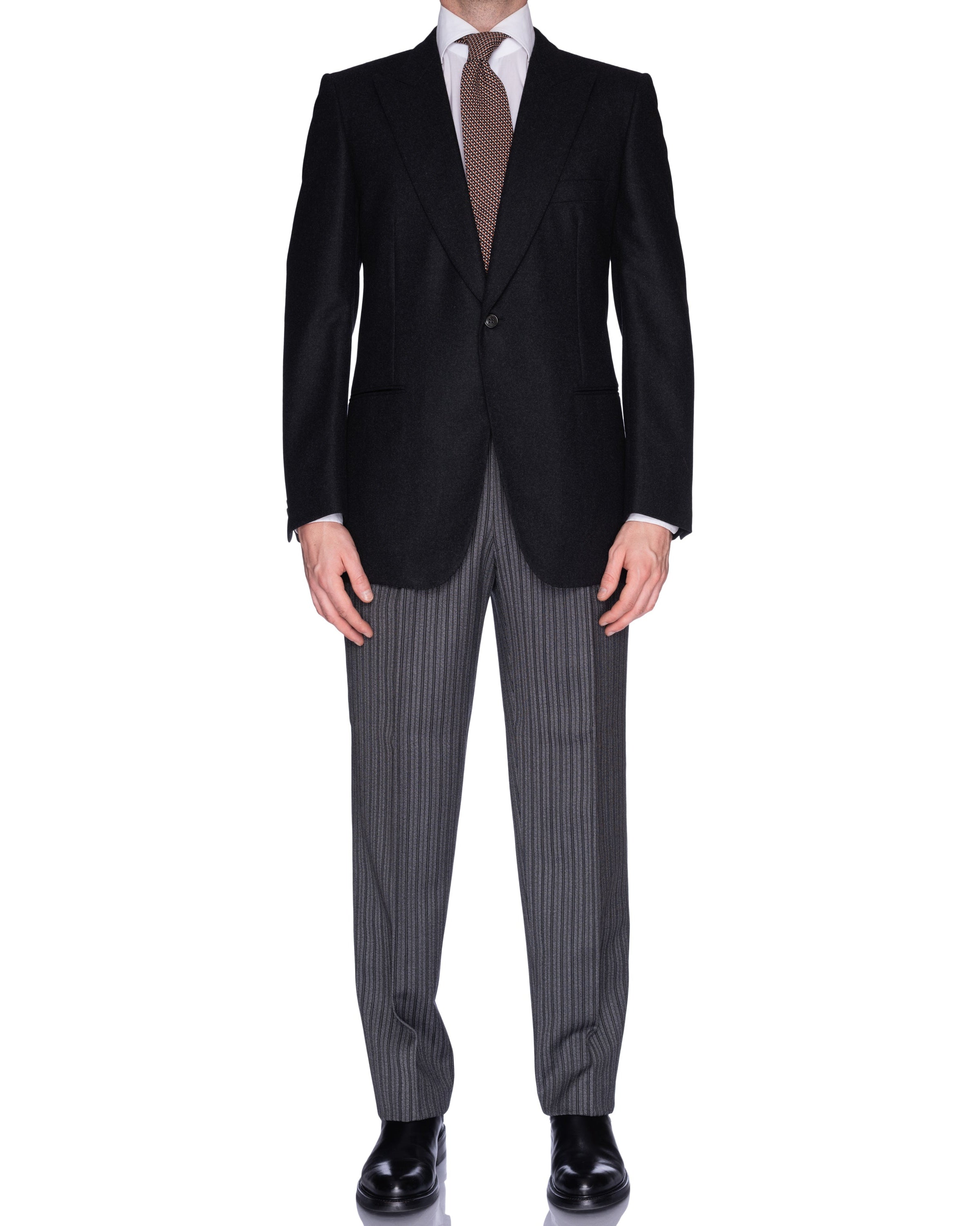 SARTORIA CASTANGIA Gray Merino Wool 1 Button Morning Wedding Suit EU 52 NEW US 42 CASTANGIA