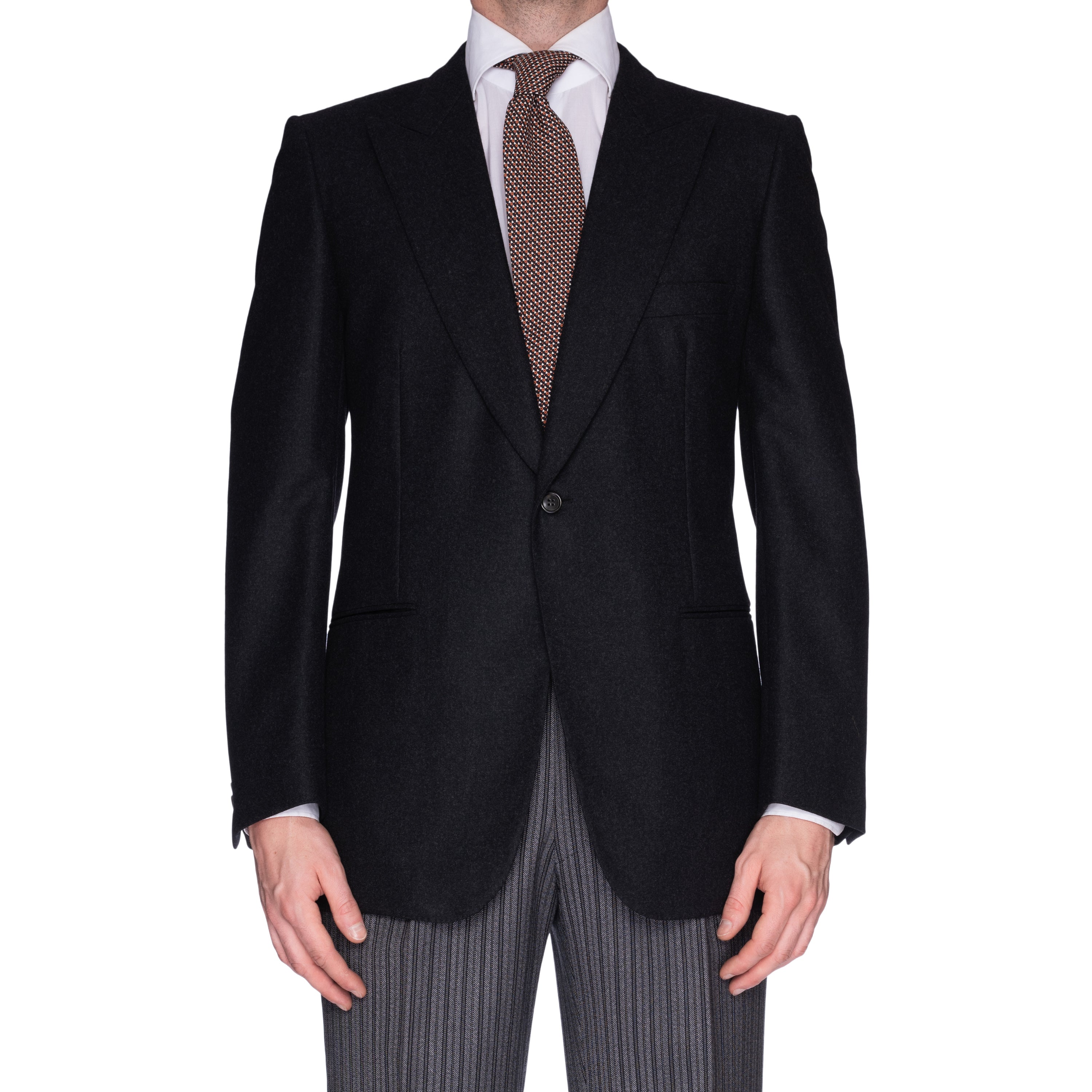 SARTORIA CASTANGIA Gray Merino Wool 1 Button Morning Wedding Suit EU 52 NEW US 42 CASTANGIA
