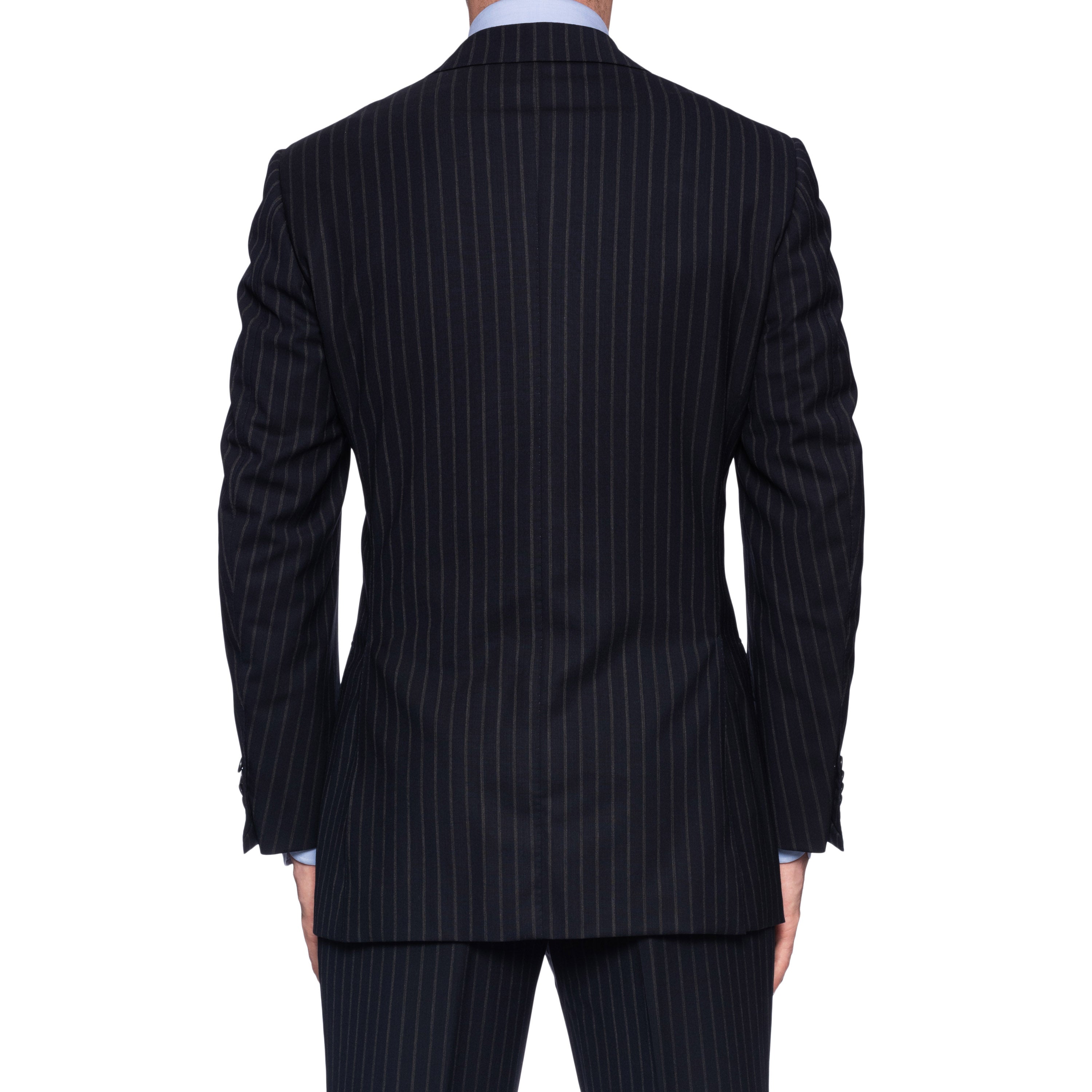SARTORIA CASTANGIA Navy Blue Striped Wool Super 110's Suit EU 50 NEW US 40 CASTANGIA