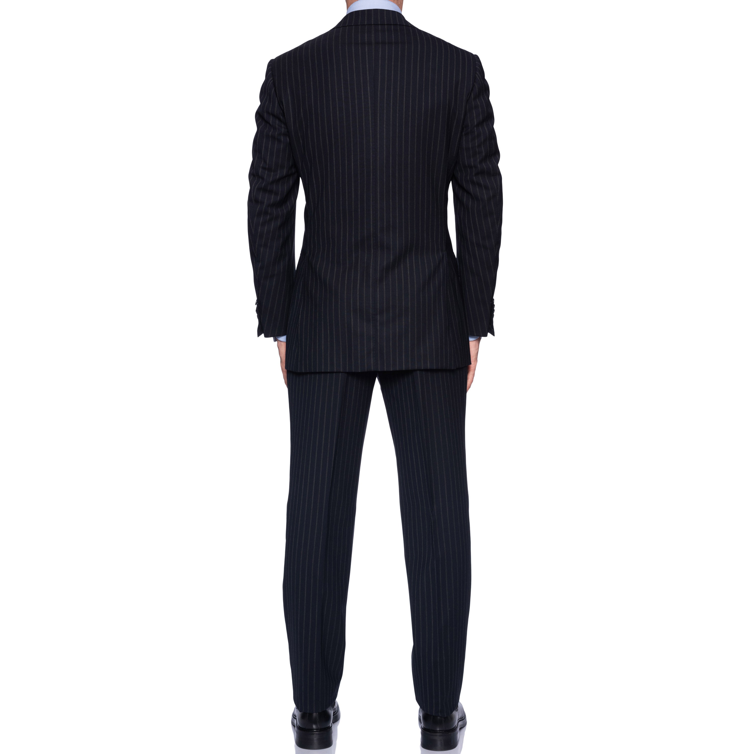 SARTORIA CASTANGIA Navy Blue Striped Wool Super 110's Suit EU 50 NEW US 40 CASTANGIA