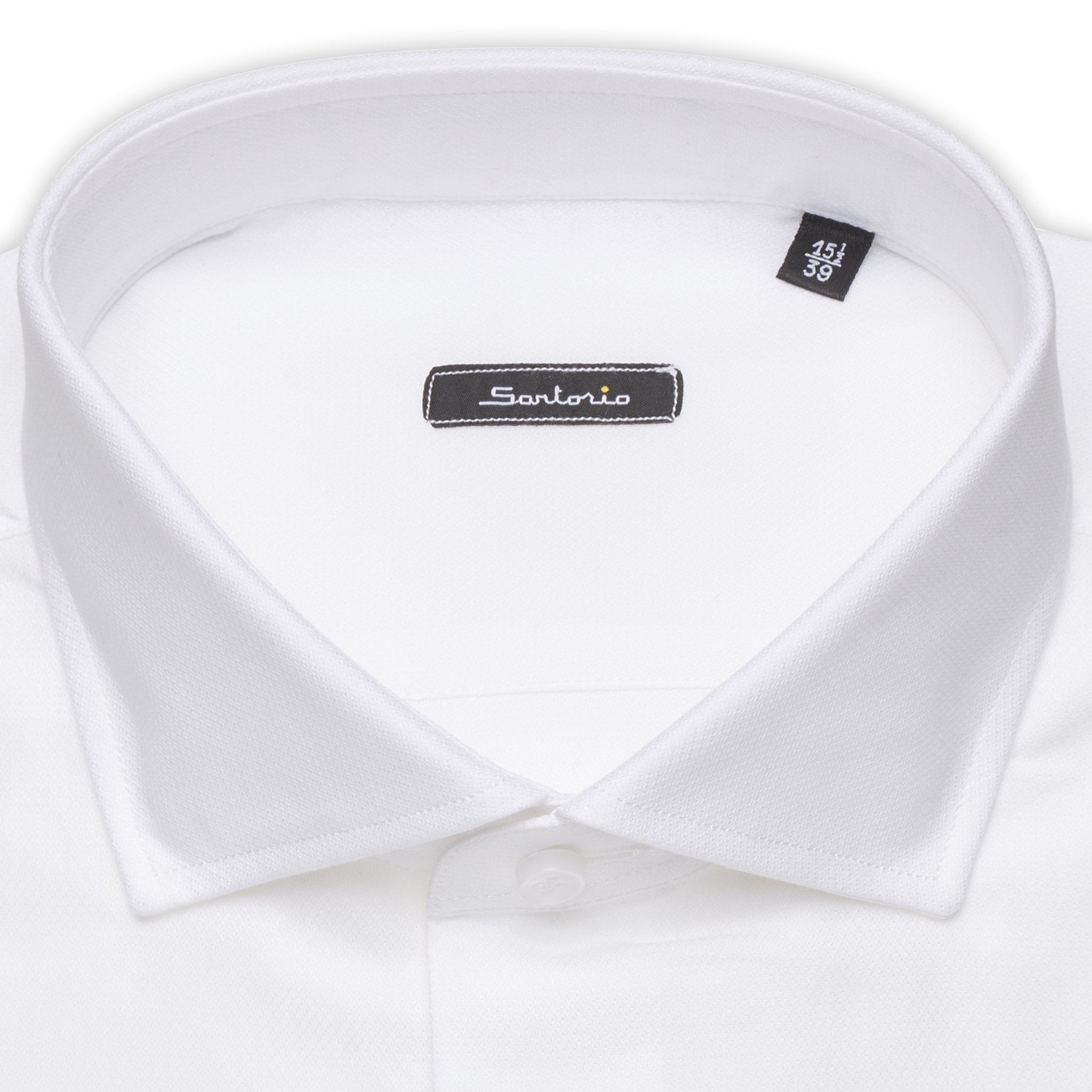 SARTORIO Napoli by KITON White Dobby Cotton Dress Shirt EU 40 NEW US 15.75 Slim Fit SARTORIO