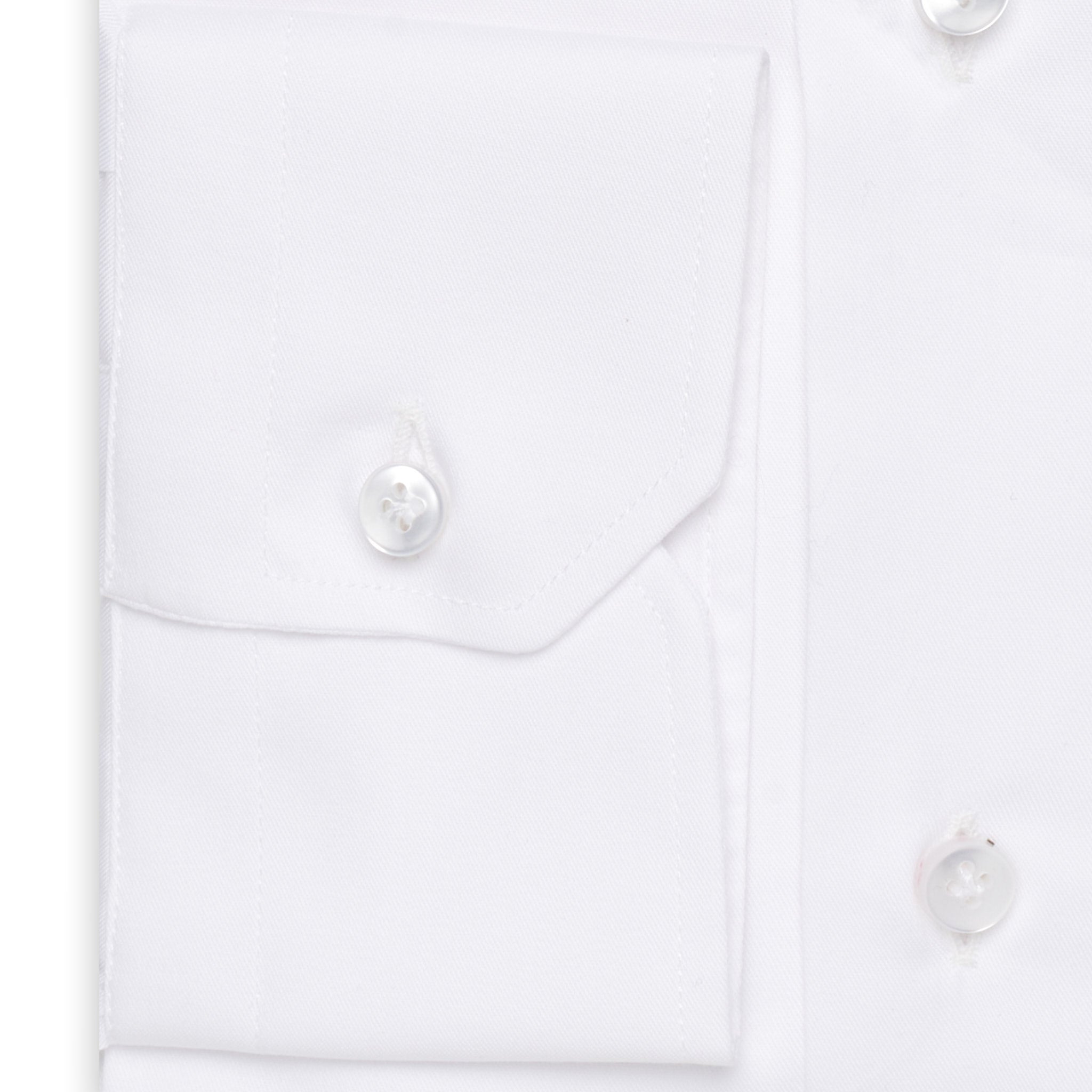 SARTORIO Napoli by KITON White Twill Cotton Dress Shirt NEW Slim Fit