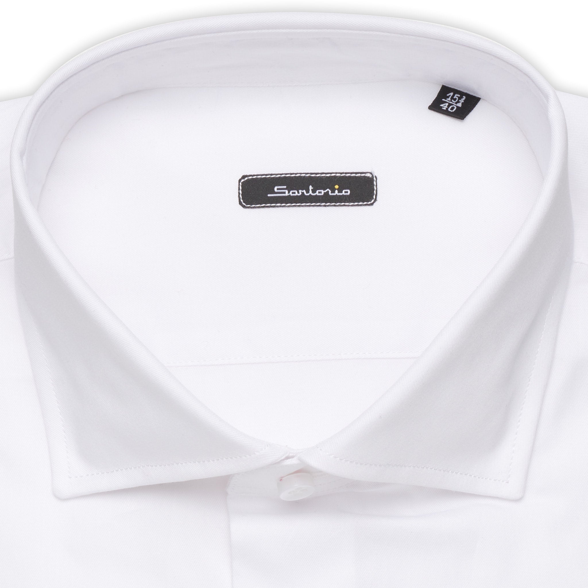 SARTORIO Napoli by KITON White Twill Cotton Dress Shirt NEW Slim Fit SARTORIO