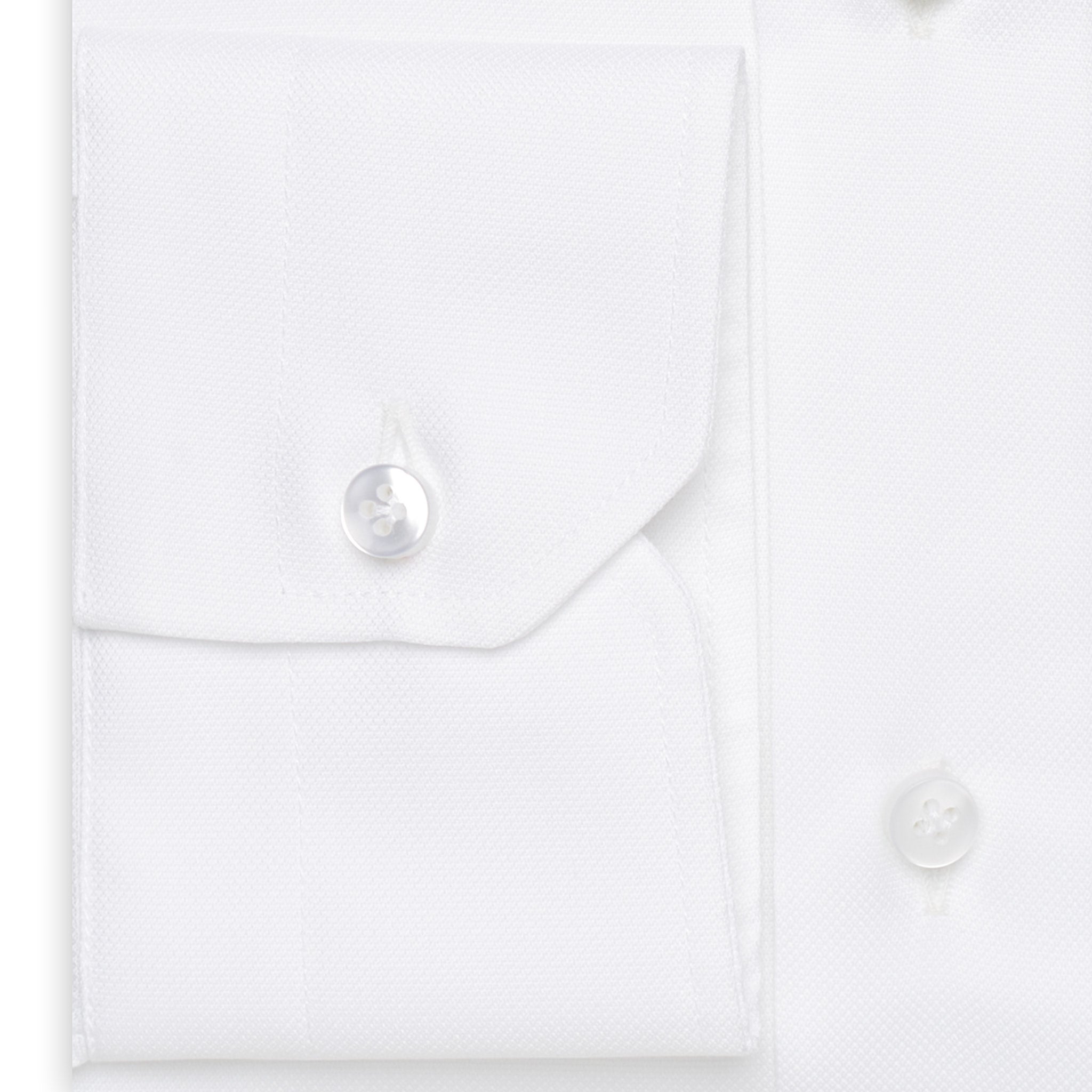 SARTORIO by KITON White Royal Oxford Cotton Dress Shirt EU 40 NEW US 15.75 Slim Fit