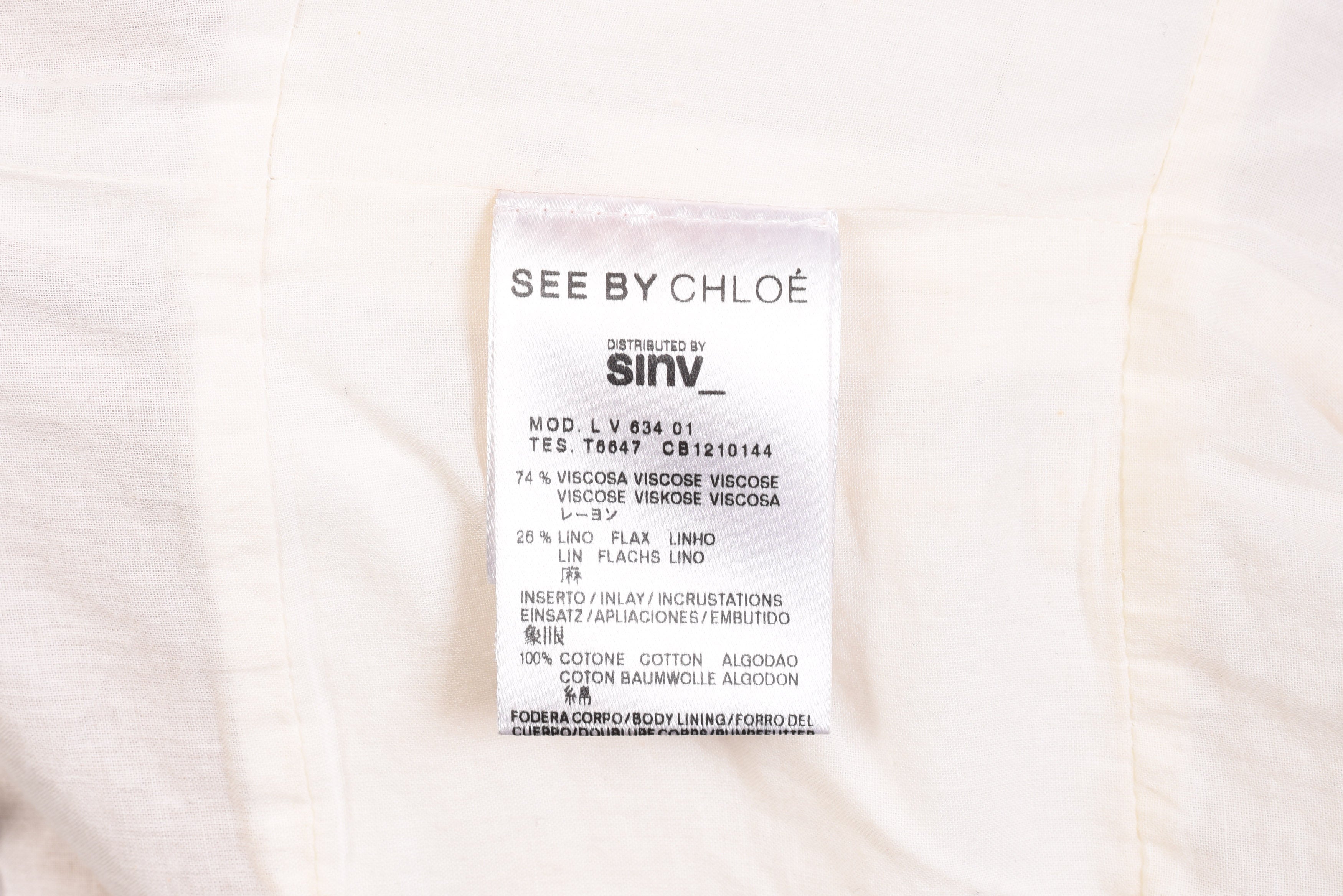 SEE BY CHLOE Beige-Tan Linen Blend Strapless Summer Dress Size IT 42 NEW US 6