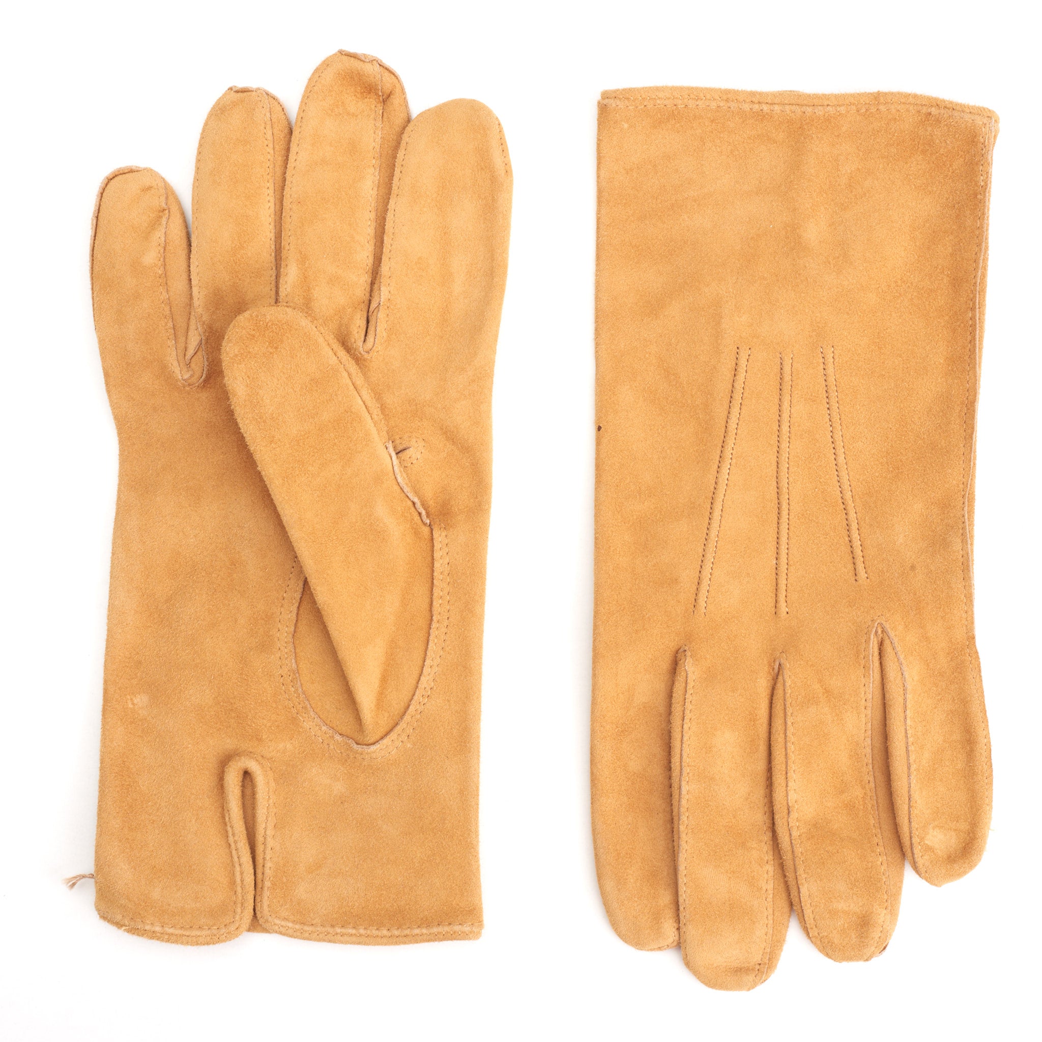 SERMONETA Tan Suede Nappa Leather Unlined Classic Gloves Size 8 WOMEN'S BOUTIQUE