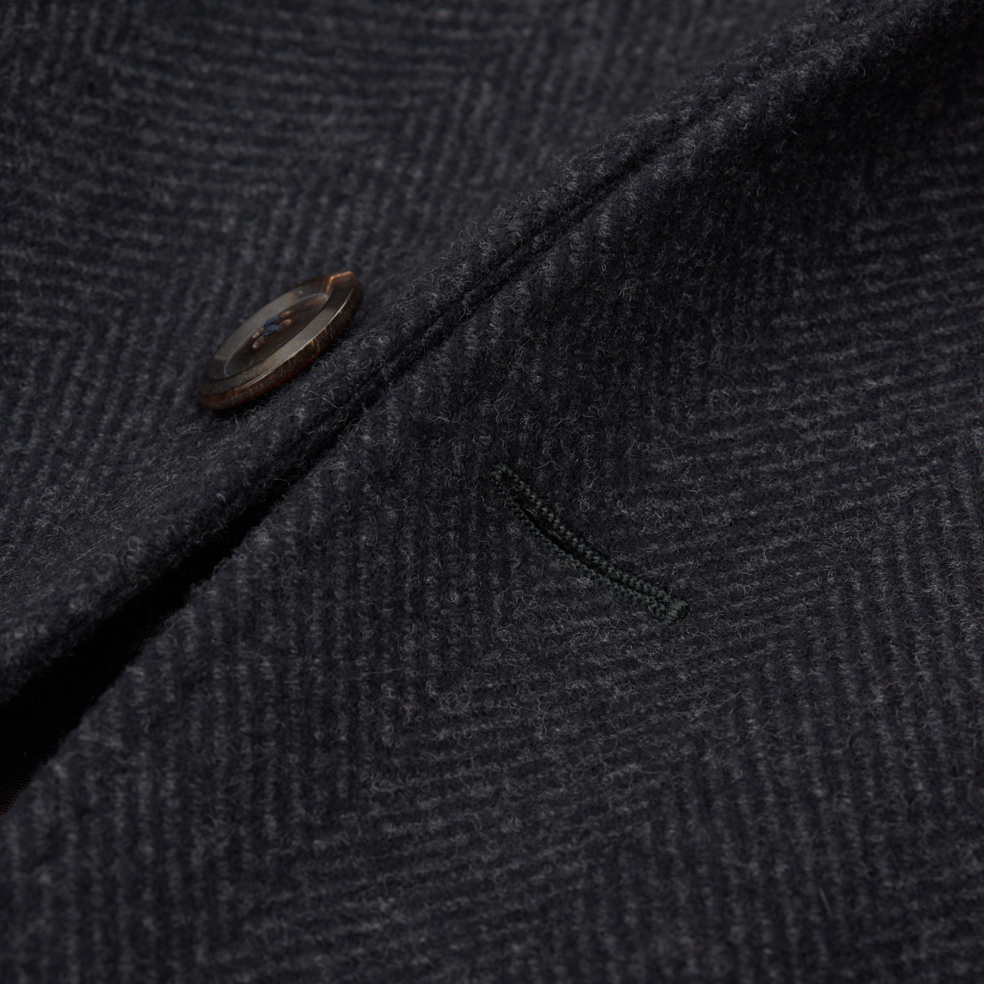 STILE LATINO Napoli Gray Herringbone Wool Super 100's Coat EU 54 NEW US 44