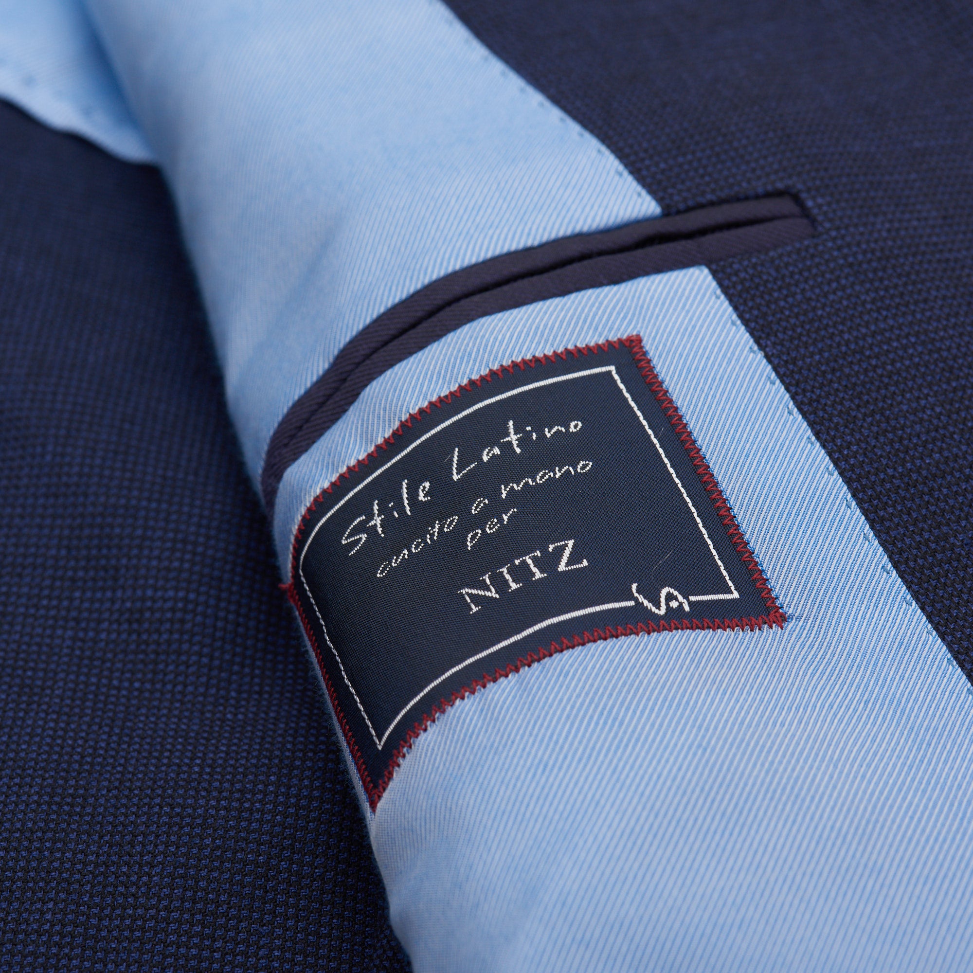 STILE LATINO Napoli Navy Blue Cotton-Linen Sport Coat Jacket EU 48 NEW US 38