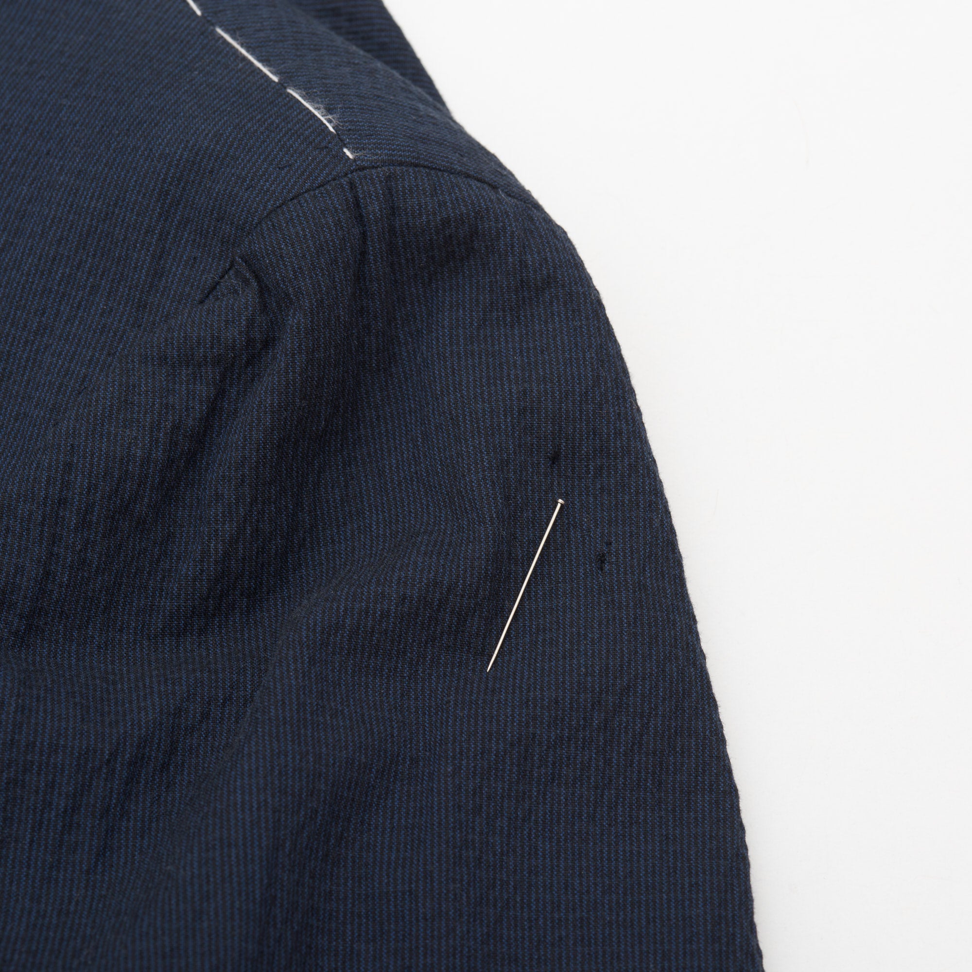 STILE LATINO Napoli Navy Blue Seersucker Cotton Suit EU 48 NEW US 38 Defect STILE LATINO
