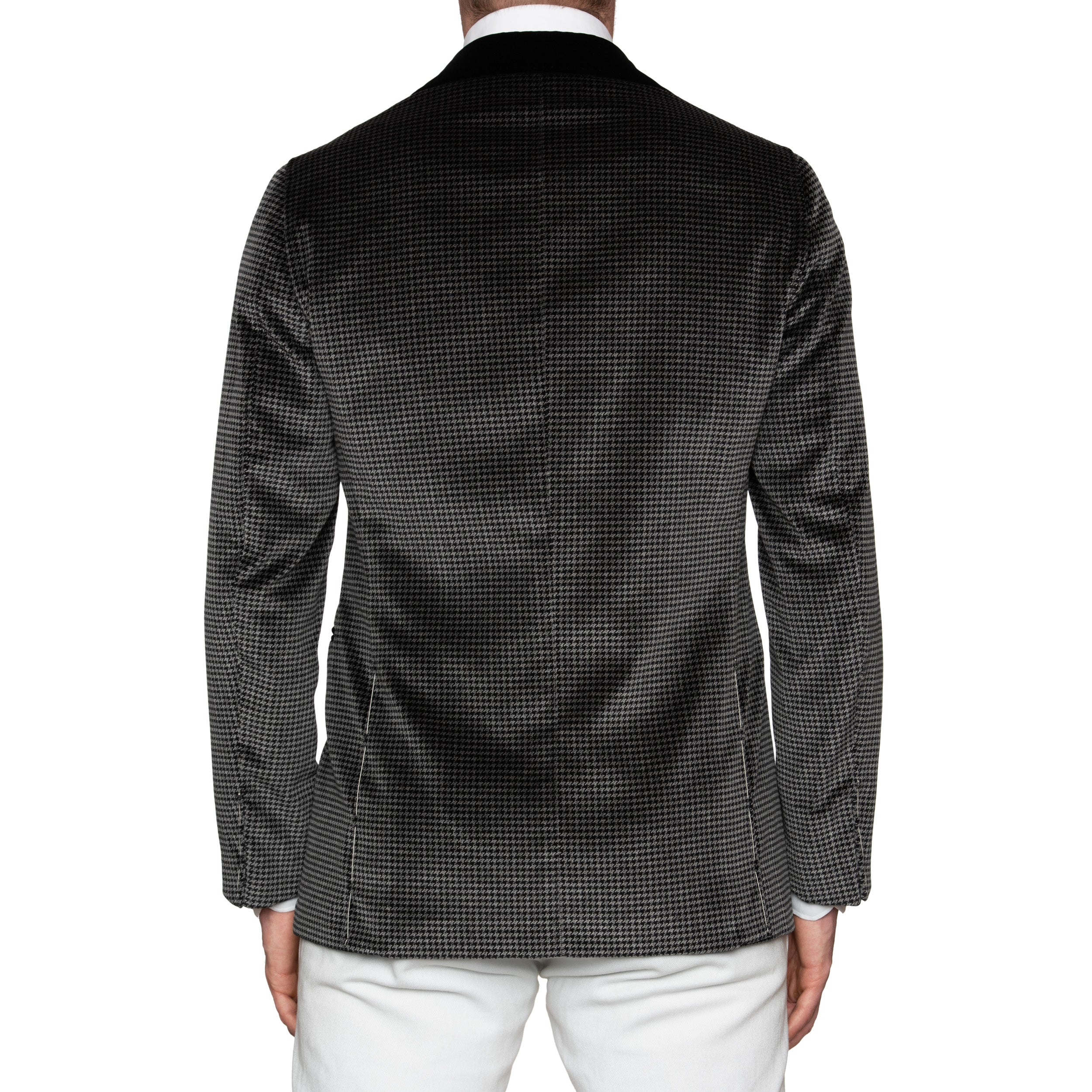 Sartoria PARTENOPEA Hand Made Black Cotton-Mohair Velvet Jacket EU 50 NEW US 40 SARTORIA PARTENOPEA