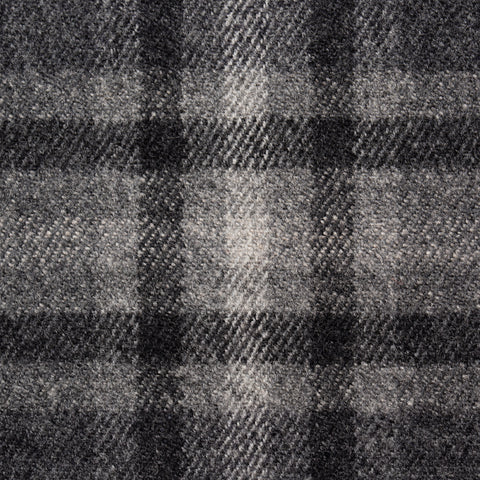 Sartoria PARTENOPEA Handmade Gray Plaid Wool-Cashmere Flannel Jacket 48 NEW US 38